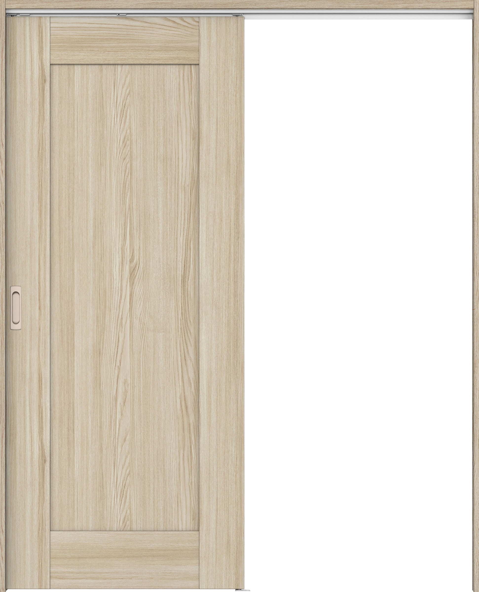 リビングドア　イエリア　吊戸・片引　扉セット　３８デザイン　１６４５幅用　２０００高　〈ソフトグレージュ柄〉　左右兼用　錠なし　ラクラクローズ付用