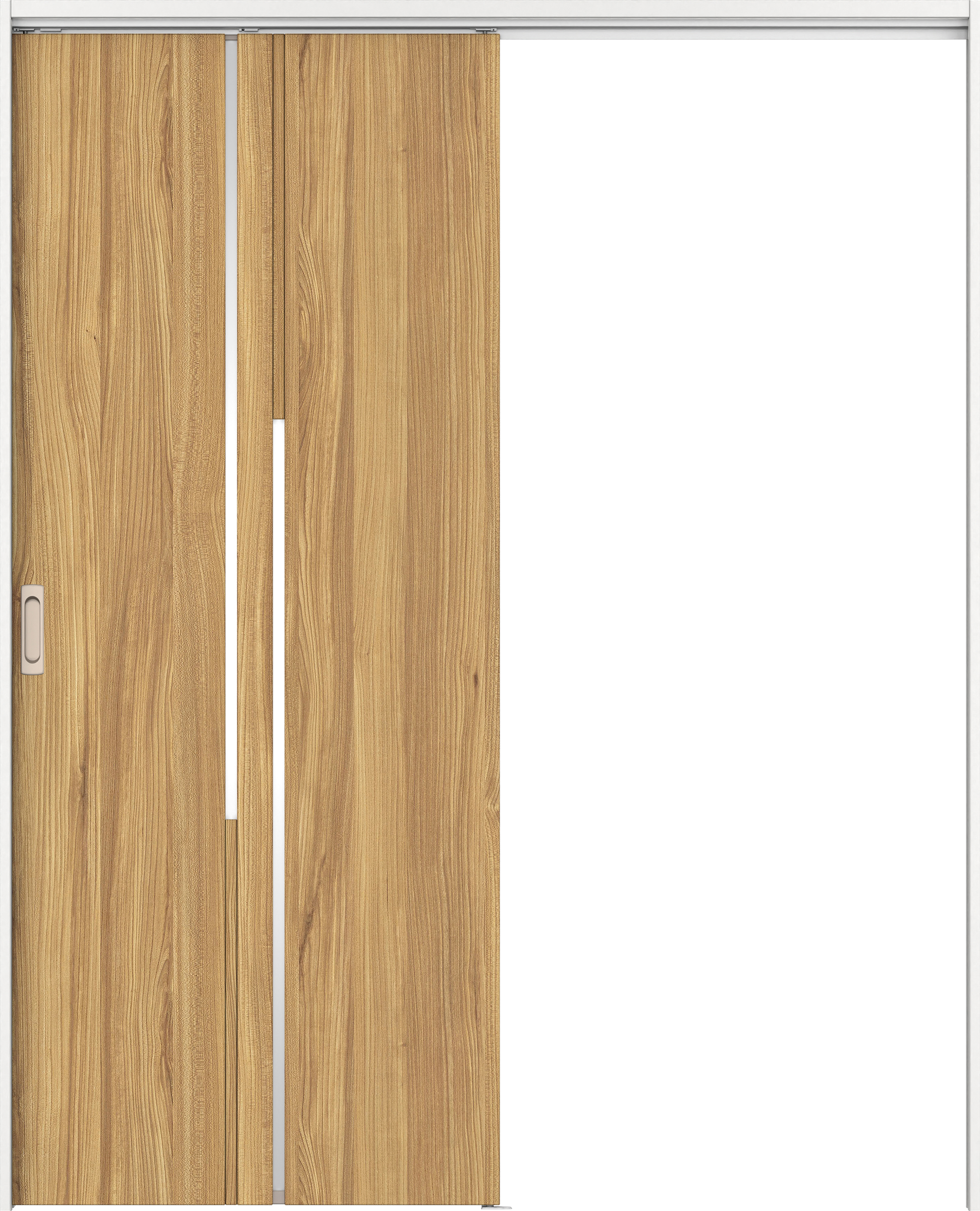 リビングドア　イエリア　吊戸・片引　扉セット　７Ｐデザイン　１６４５幅用　２０００高　〈シナモンブラウン柄〉　左右兼用　錠なし　ラクラクローズ付用