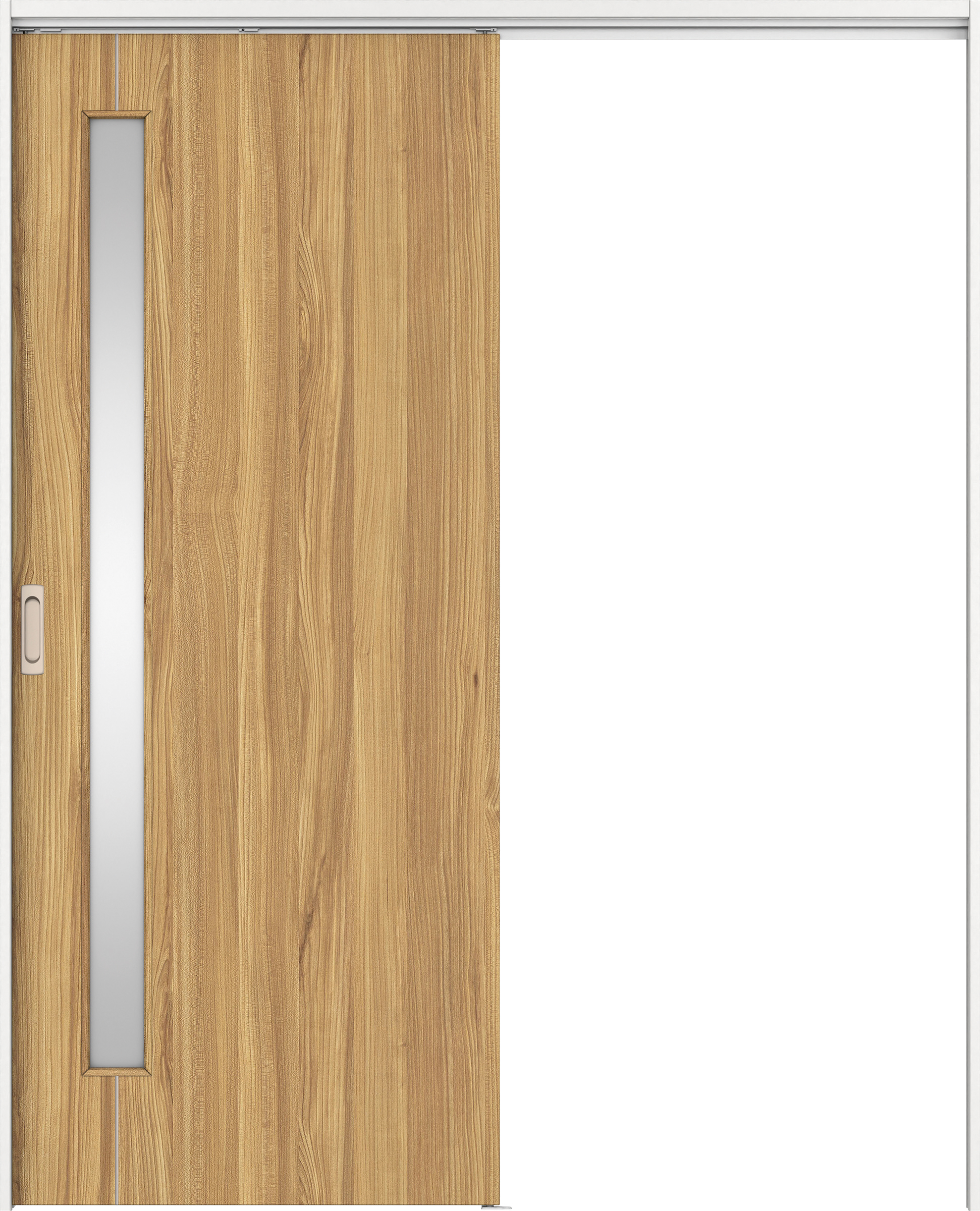 リビングドア　イエリア　吊戸・片引　扉セット　Ｄ４デザイン　１４５０幅用　２０００高　〈シナモンブラウン柄〉　左右兼用　錠なし　ラクラクローズ付用