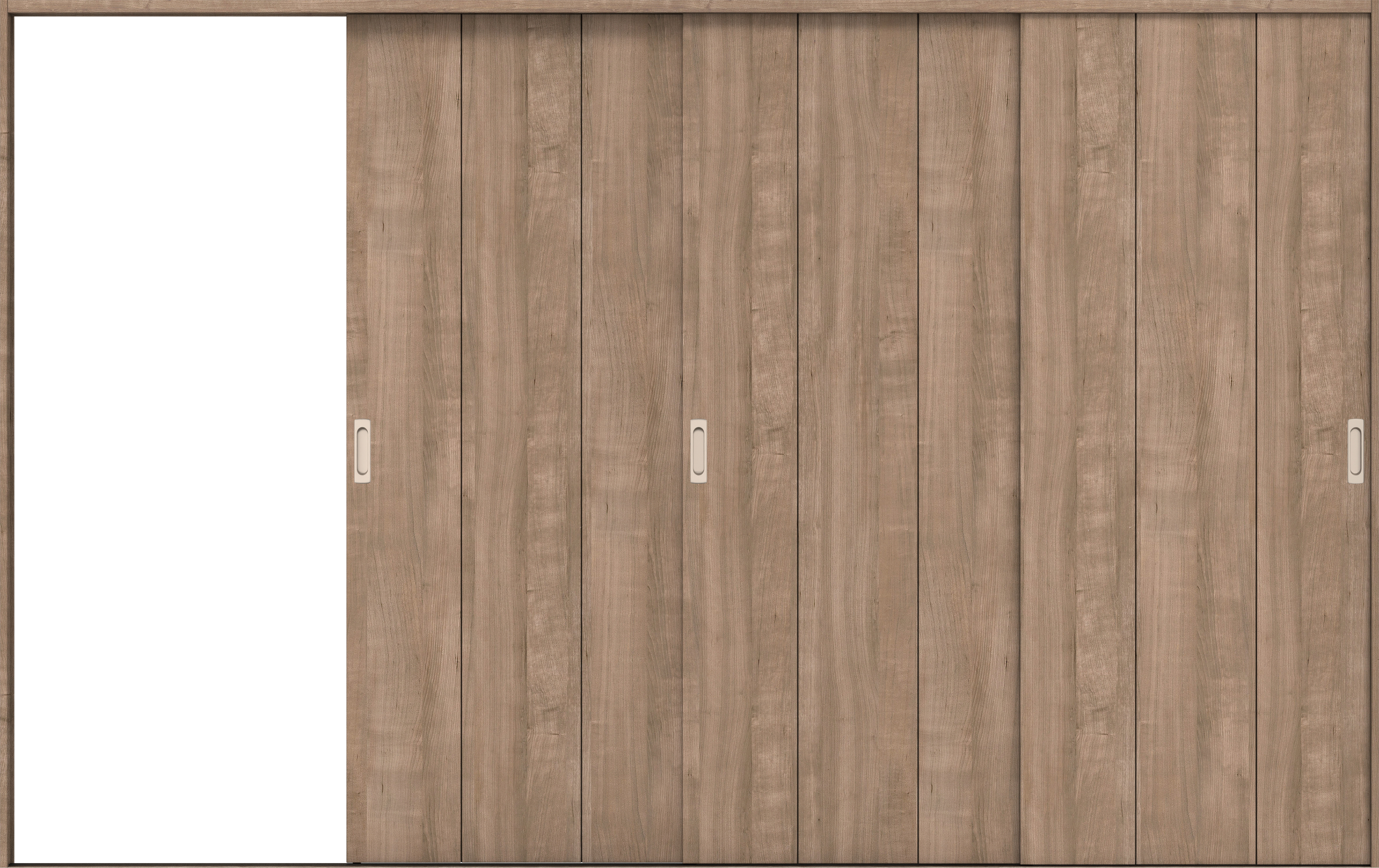 リビングドア　イエリア　引戸・３枚片引　扉セット　Ｇ１デザイン　３２２９幅用　２０００高　〈トープグレー柄〉　左引用　錠なし　ラクラクローズ付