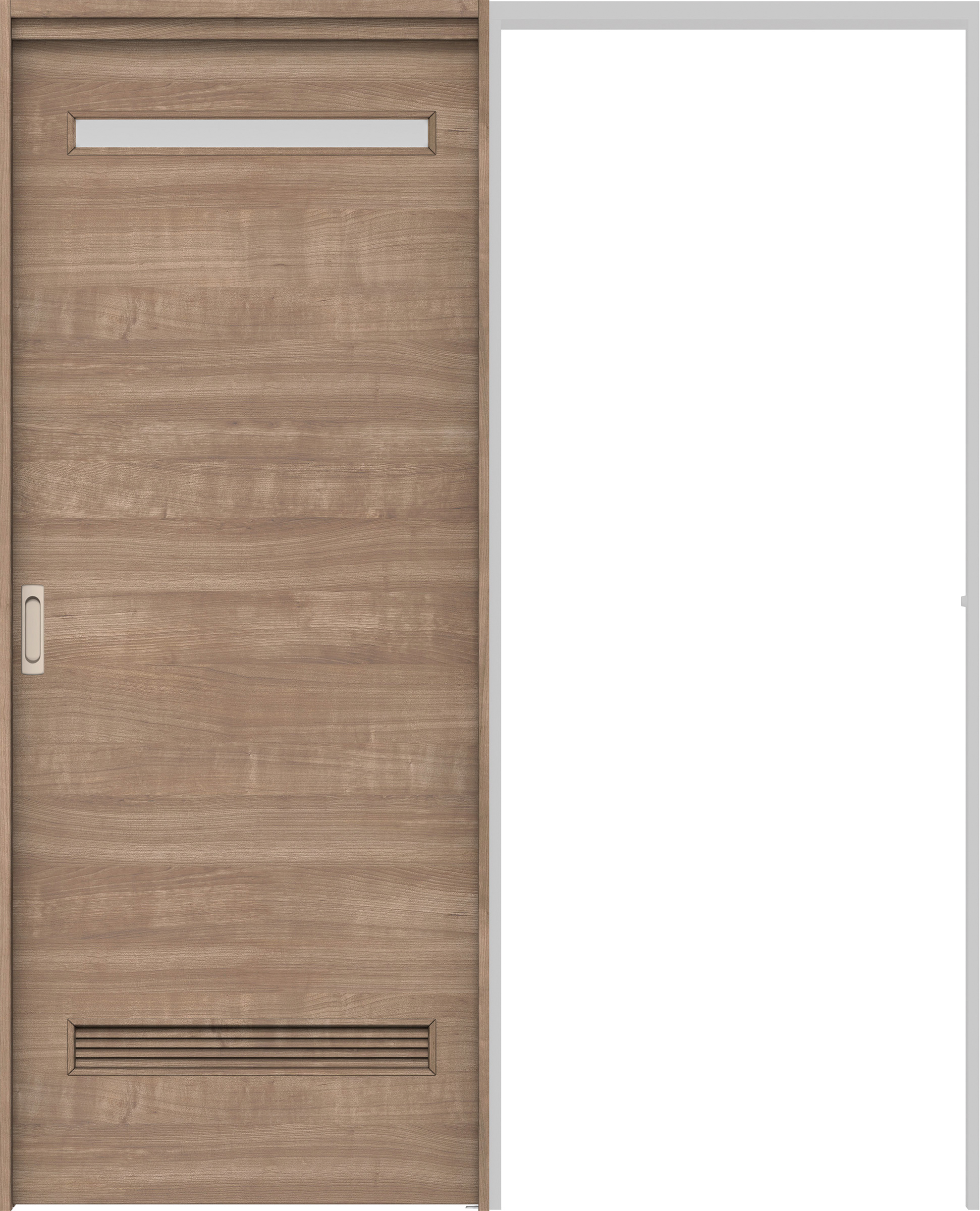 リビングドア　イエリア　吊戸・引込　扉セット　Ｙ８デザイン　１６４５幅用　２０００高　〈トープグレー柄〉　左右兼用　錠なし　ラクラクローズ付用