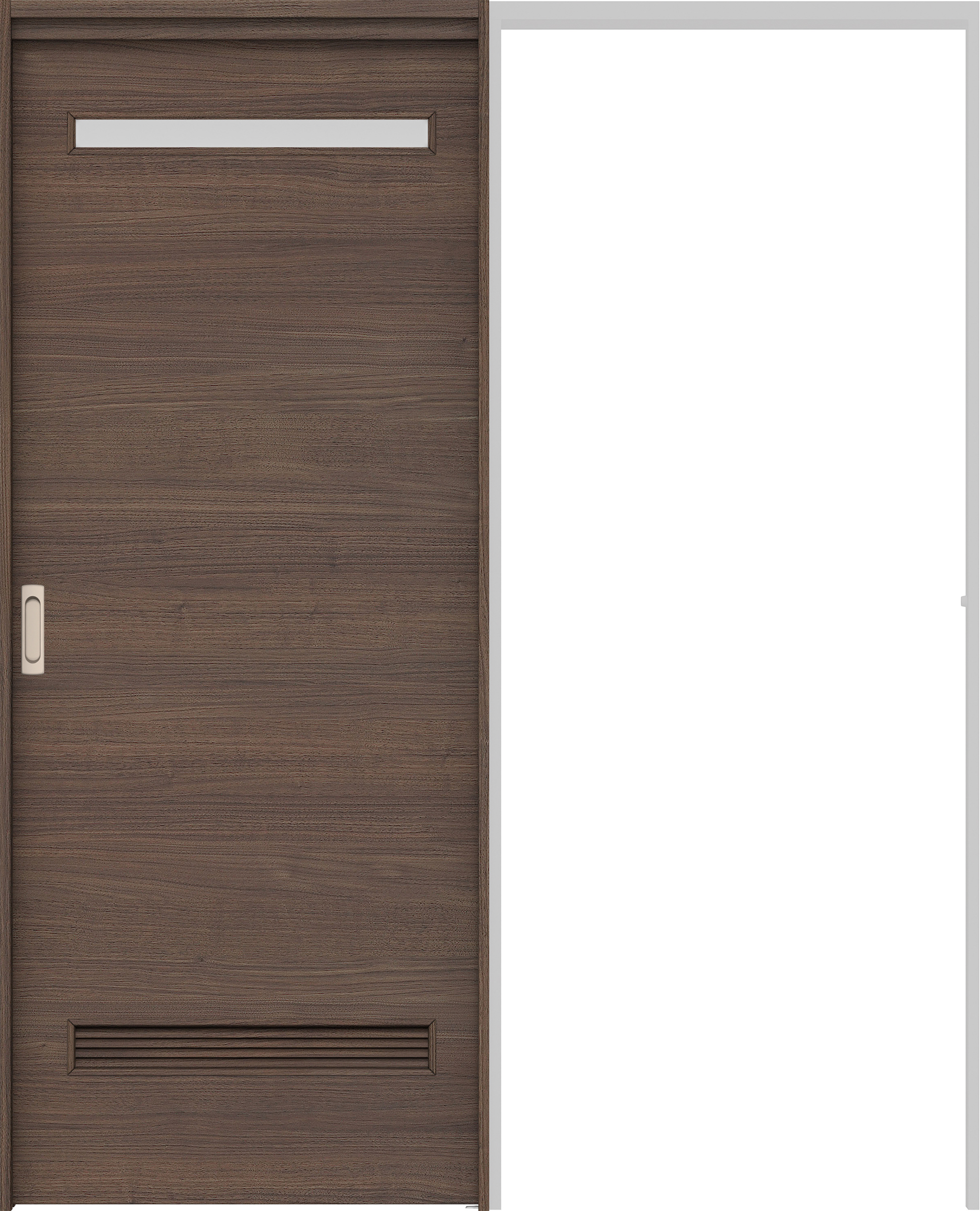 リビングドア　イエリア　吊戸・引込　扉セット　Ｙ８デザイン　１６４５幅用　２０００高　〈ダルブラウン柄〉　左右兼用　錠なし　ラクラクローズ付用