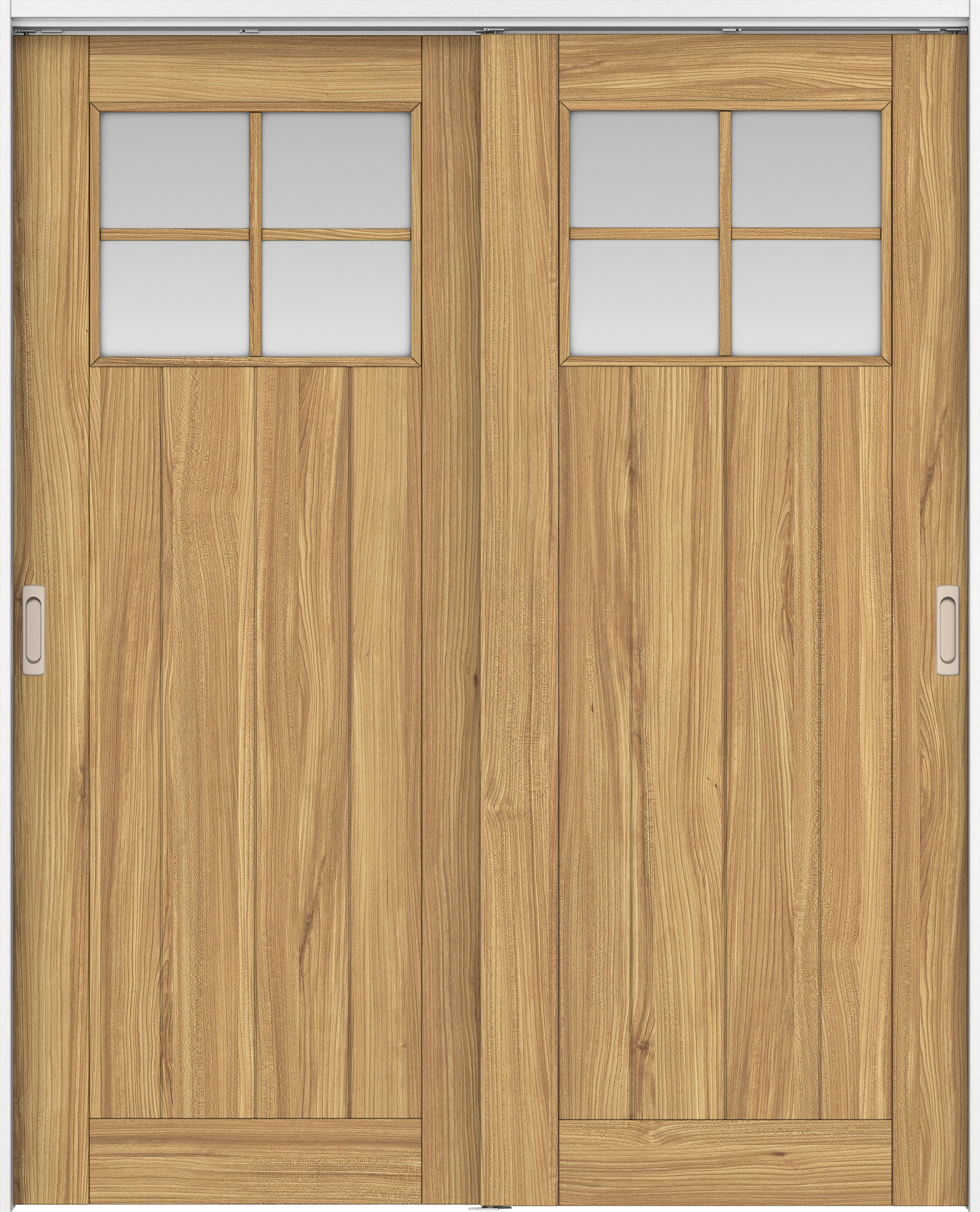 リビングドア　イエリア　吊戸・引違　扉セット　１Ｓデザイン　１６４５幅用　２０００高　〈シナモンブラウン柄〉　左右兼用　錠なし　ラクラクローズ付用