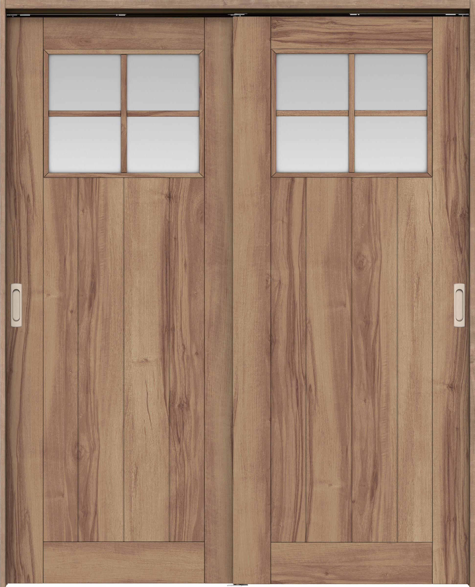 リビングドア　イエリア　吊戸・引違　扉セット　１Ｓデザイン　１６４５幅用　２０００高　〈バームブラウン柄〉　左右兼用　錠なし　ラクラクローズ付用