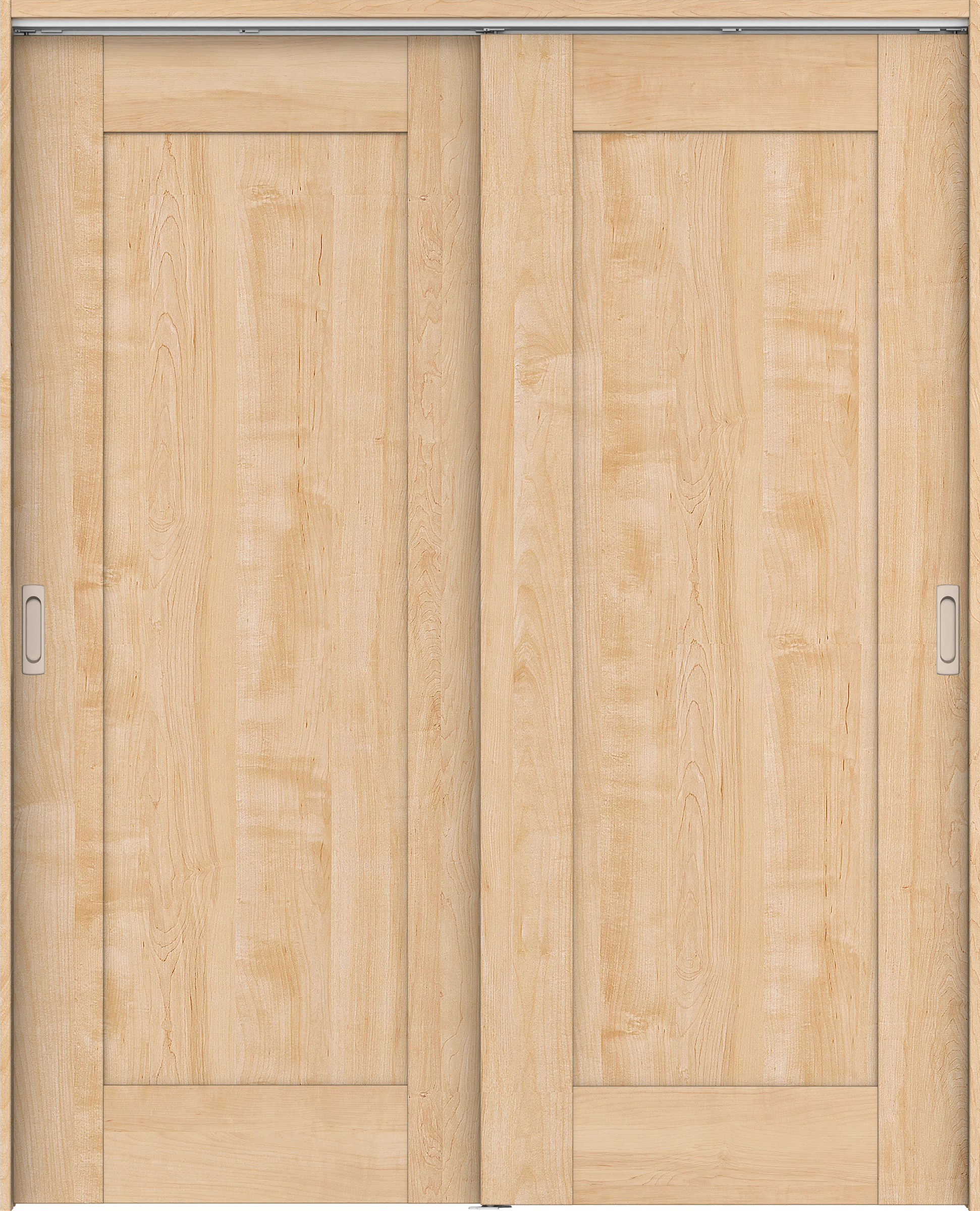 リビングドア　イエリア　吊戸・引違　扉セット　３８デザイン　１７４５幅用　２０００高　〈ミルベージュ柄〉　左右兼用　錠なし　ラクラクローズ付用