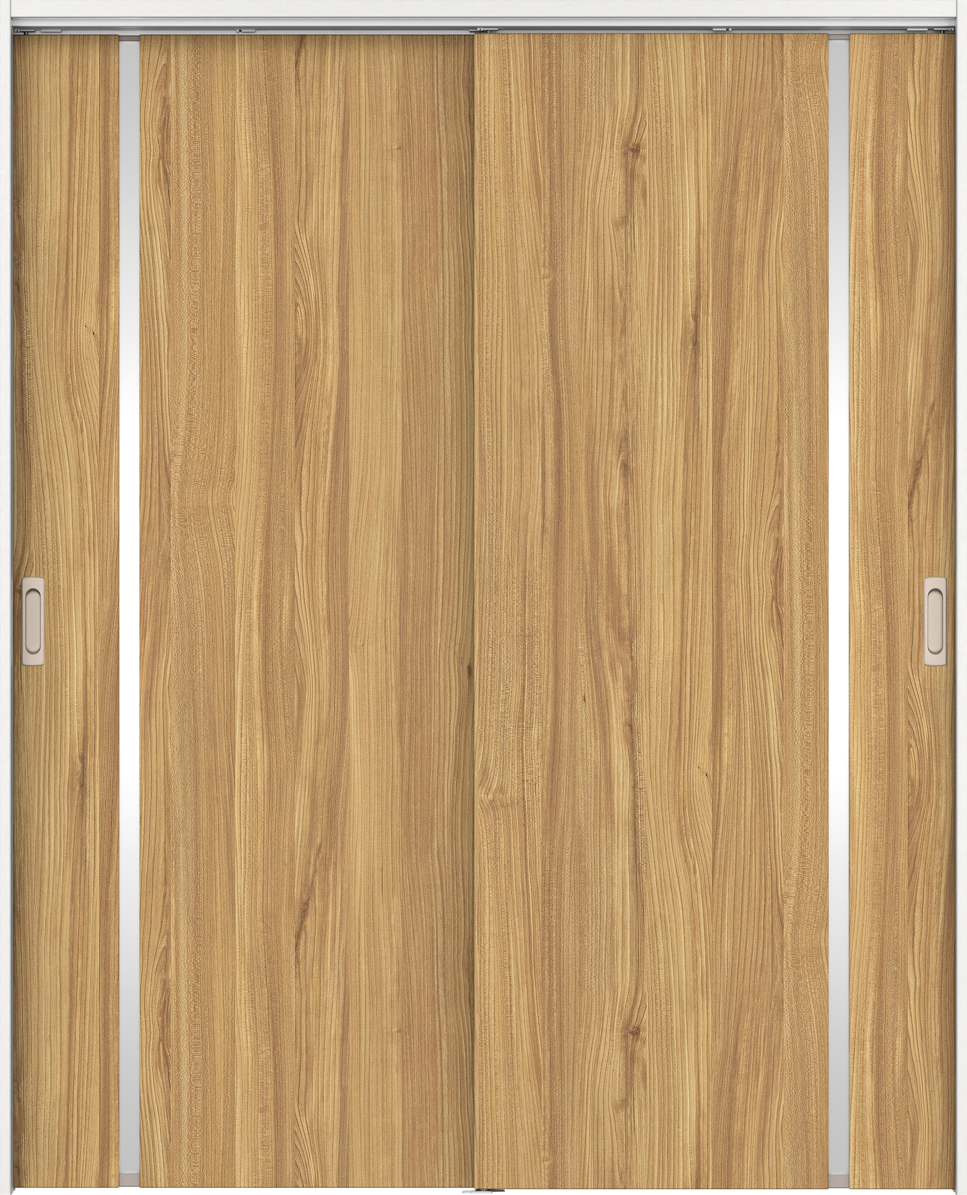 リビングドア　イエリア　吊戸・引違　扉セット　Ｌ９デザイン　１６４５幅用　２０００高　〈シナモンブラウン柄〉　左右兼用　錠なし　ラクラクローズ付用