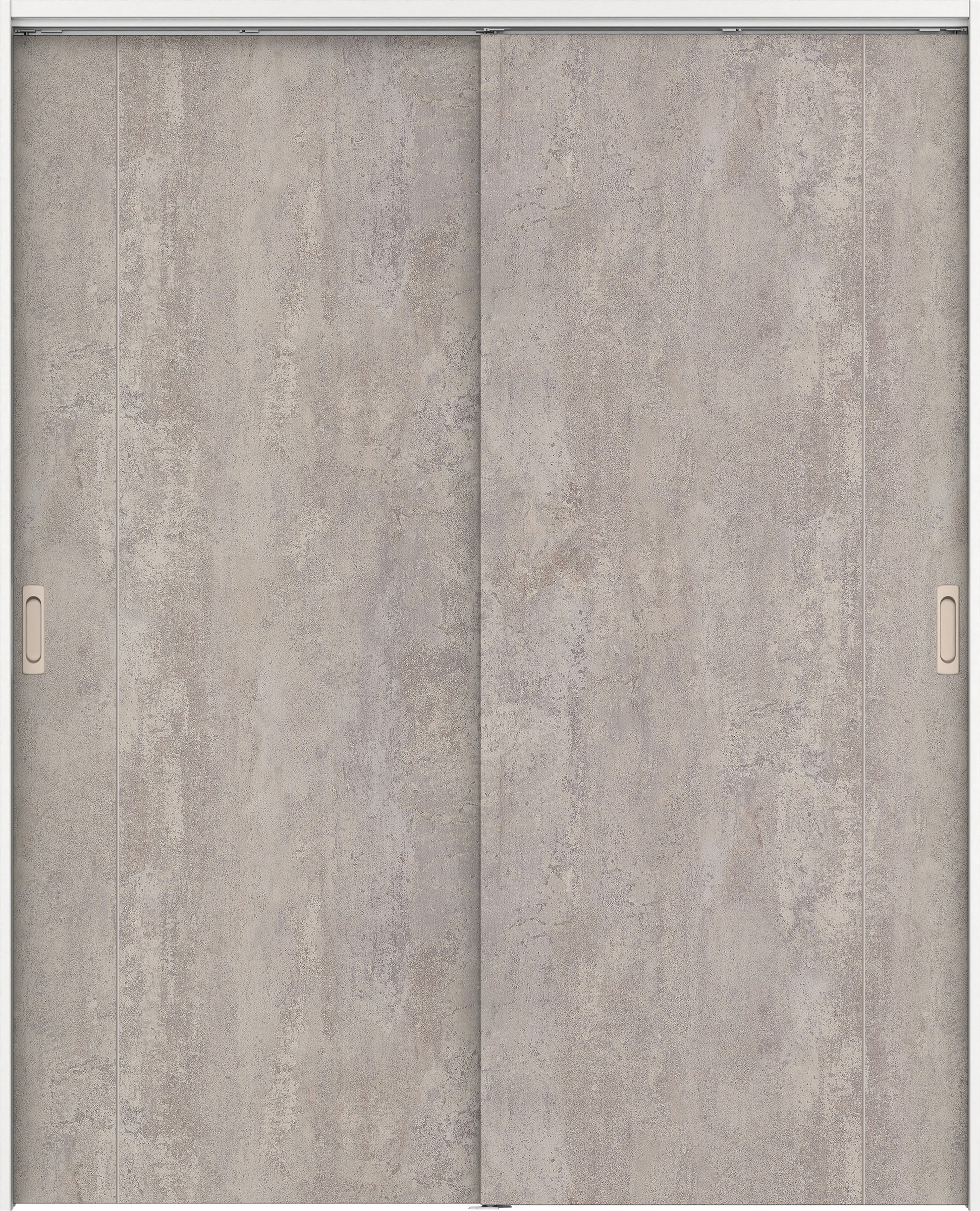 リビングドア　イエリア　吊戸・引違　扉セット　Ｄ３デザイン　１７４５幅用　２０００高　〈コンクリートグレー柄〉　左右兼用　錠なし　ラクラクローズ付用