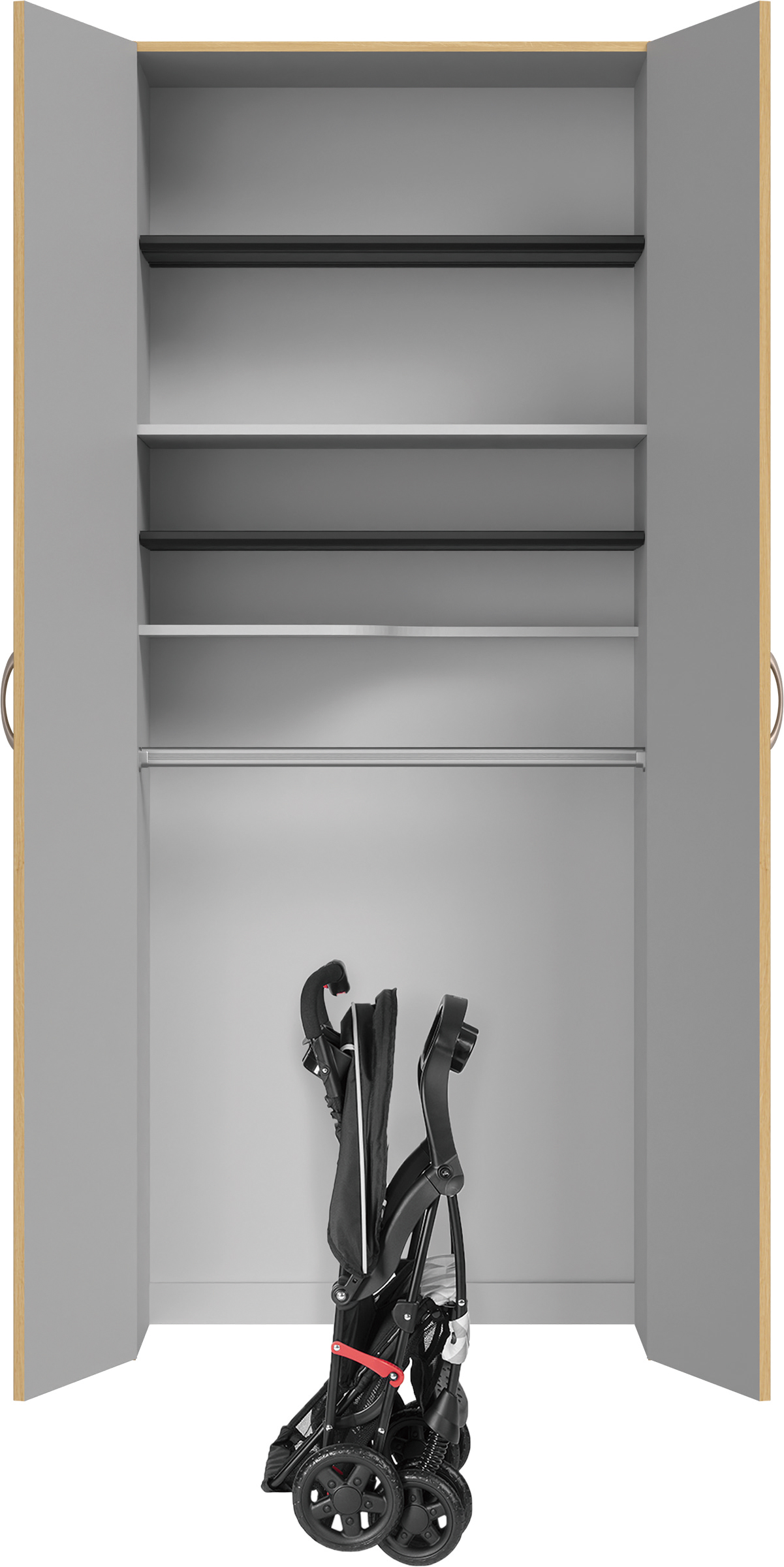 玄関収納　イエリア　開き戸ユニット　プラン用ユニットセット　トールユニット　フラット縦木目　トランクユニットウッド　８００幅　Ｈ７タイプ（２０００高組合せ用）　〈ライトオーカー柄〉　ハンドル付用