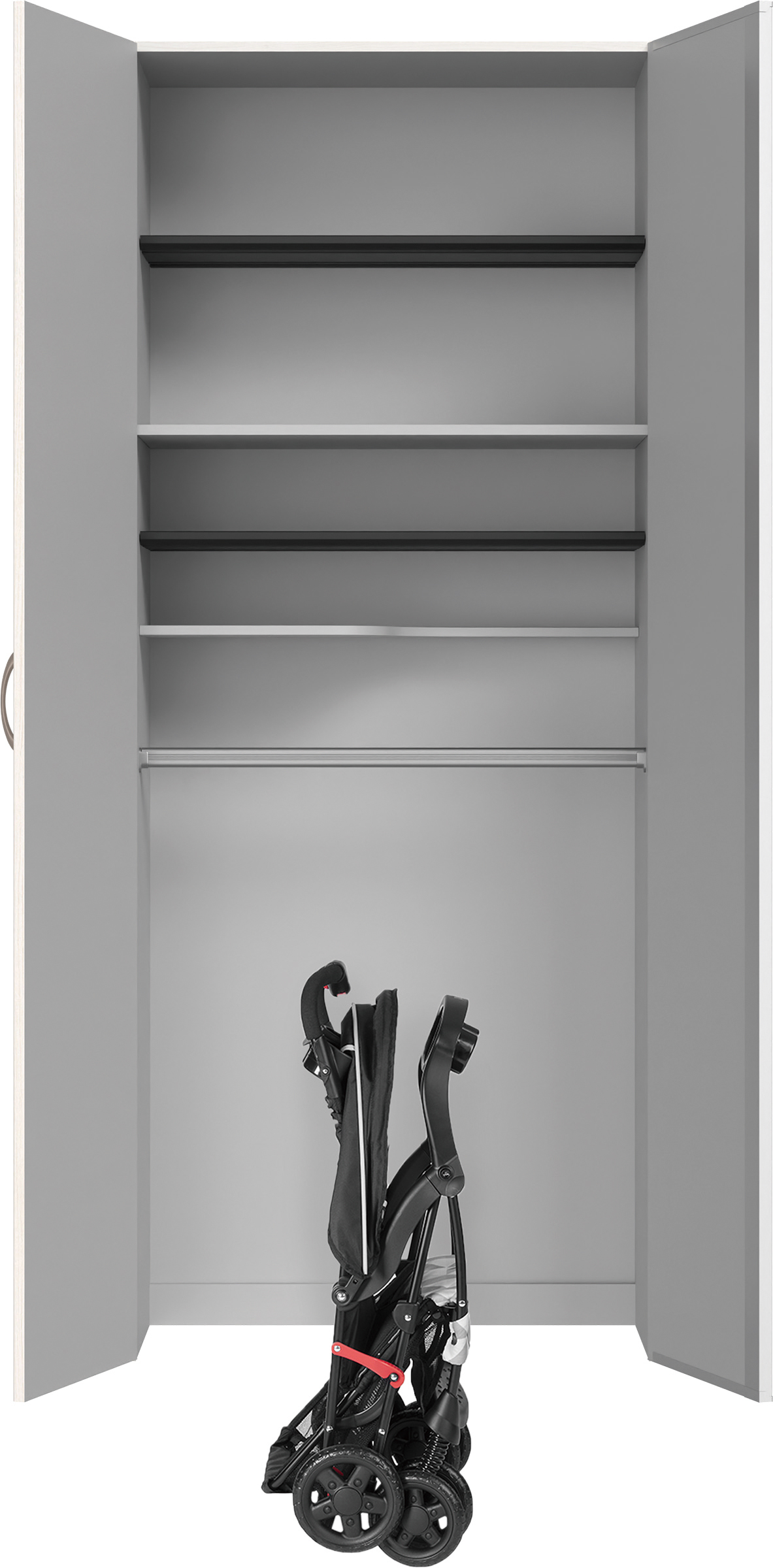 玄関収納　イエリア　開き戸ユニット　プラン用ユニットセット　トールユニット　フラット縦木目　トランクユニット片ミラー　８００幅　Ｈ７タイプ（２０００高組合せ用）　〈ネオホワイト柄〉　ハンドル付用