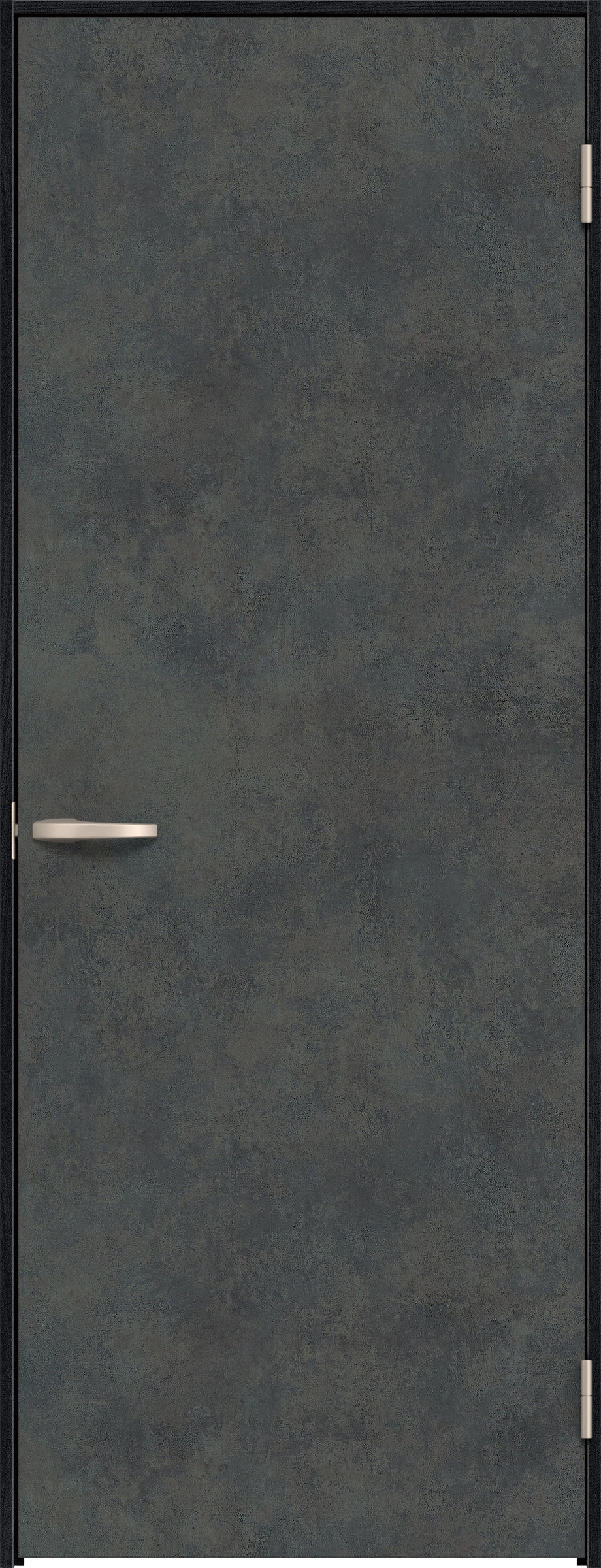 リビングドア　イエリア　片開きドア　扉セット　００デザイン　７３５幅　２０００高　〈アイアンブラック柄〉　右開き　空錠　Ｎスタンダード丁番