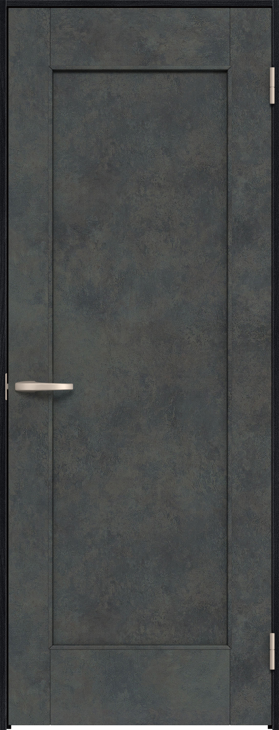 リビングドア　イエリア　片開きドア　扉セット　０１デザイン　８５０幅　２０００高　〈アイアンブラック柄〉　右開き　空錠　Ｎスタンダード丁番