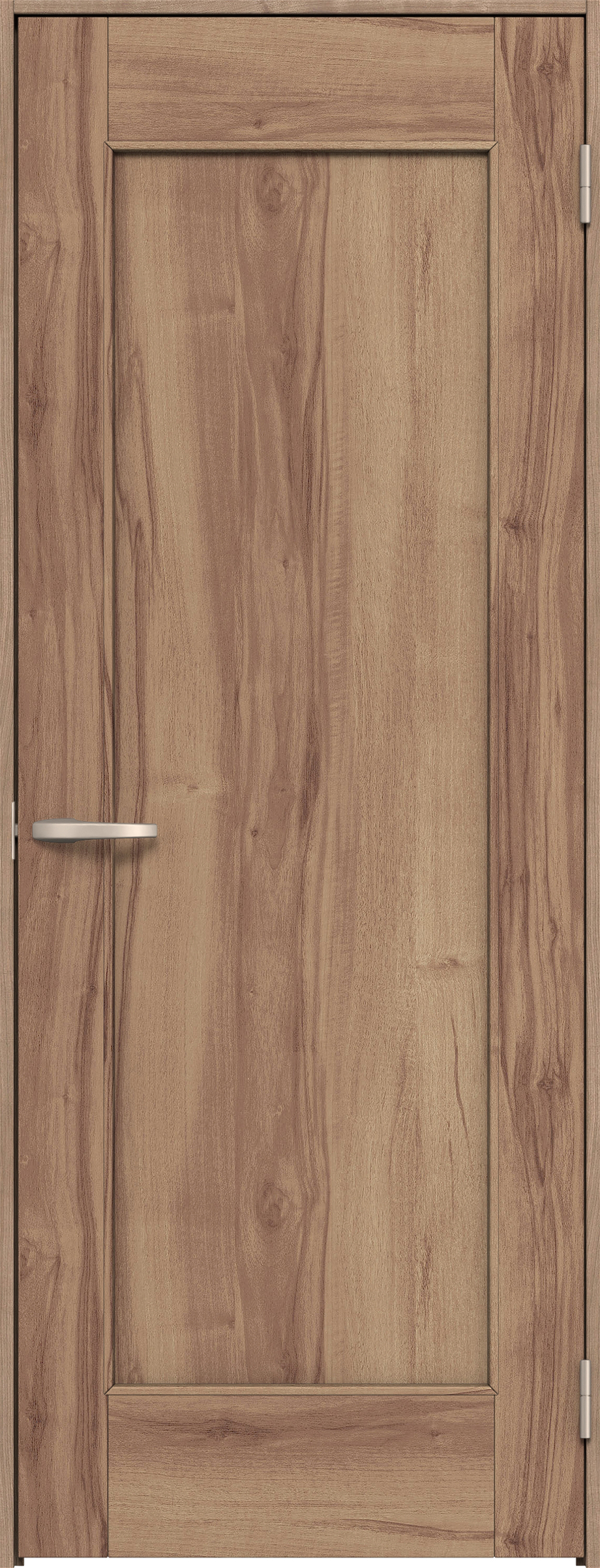 リビングドア　イエリア　片開きドア　扉セット　０１デザイン　７５５幅　２０００高　〈バームブラウン柄〉　右開き　空錠　Ｎスタンダード丁番