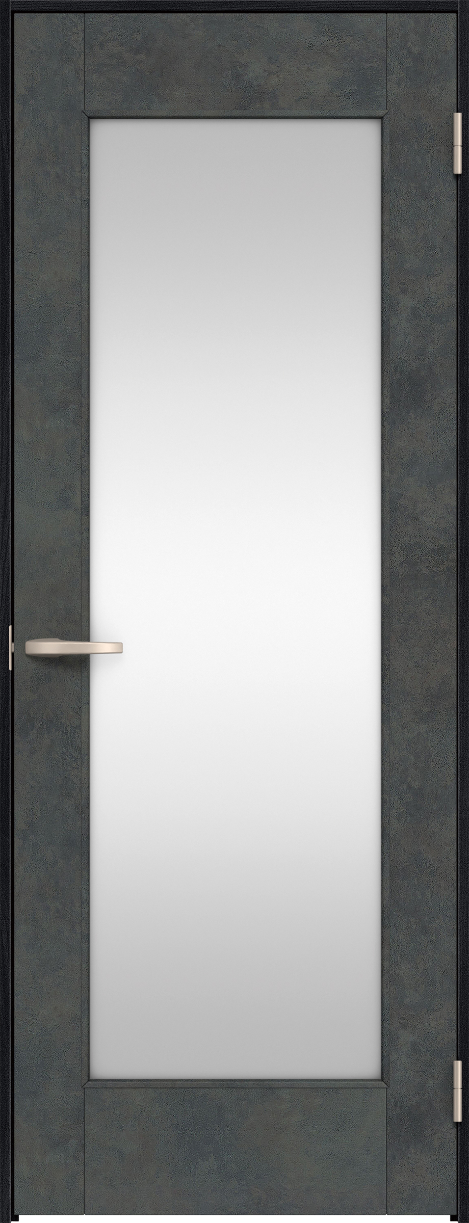 リビングドア　イエリア　片開きドア　扉セット　２１デザイン　７８０幅　２０００高　〈アイアンブラック柄〉　右開き　空錠　Ｎスタンダード丁番