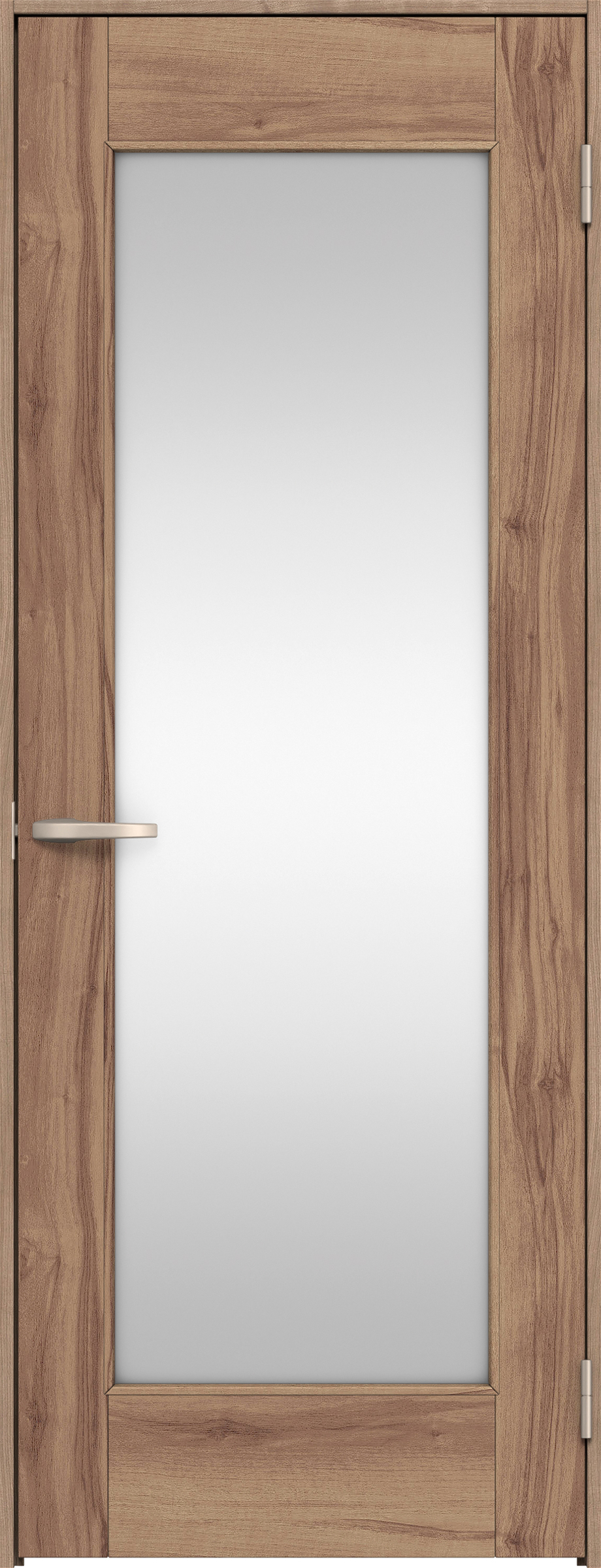 リビングドア　イエリア　片開きドア　扉セット　２１デザイン　７８０幅　２０００高　〈バームブラウン柄〉　右開き　空錠　Ｎスタンダード丁番