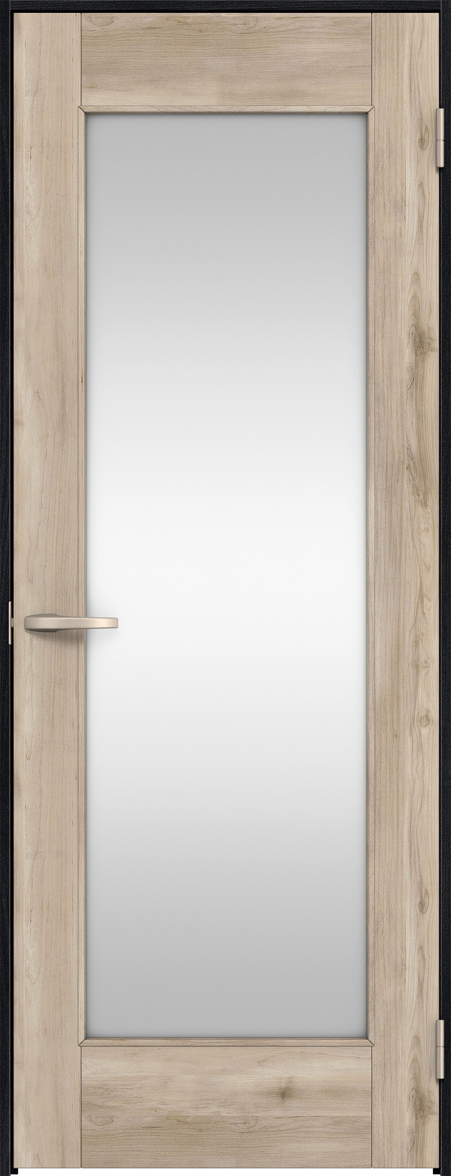 リビングドア　イエリア　片開きドア　扉セット　２１デザイン　７８０幅　２０００高　〈スモークグレー柄〉　右開き　空錠　Ｎスタンダード丁番