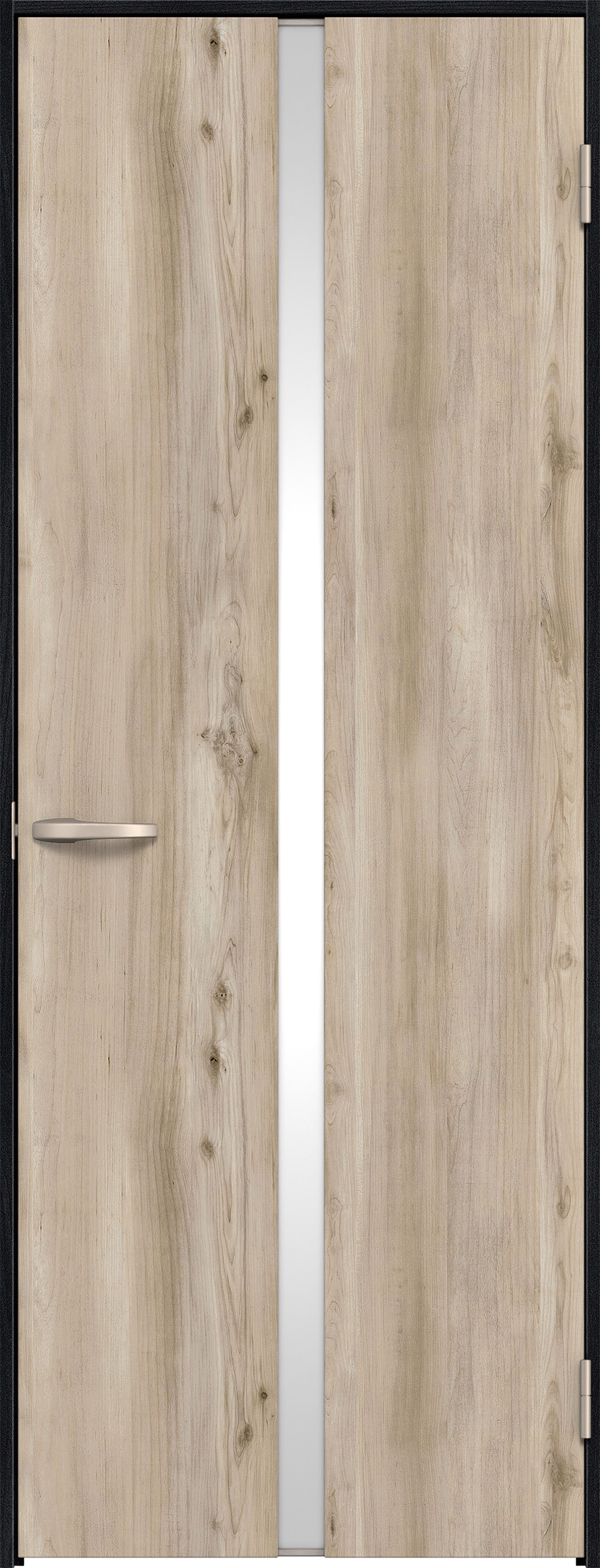 リビングドア　イエリア　片開きドア　扉セット　２Ｐデザイン　８５０幅　２０００高　〈スモークグレー柄〉　右開き　空錠　Ｎスタンダード丁番