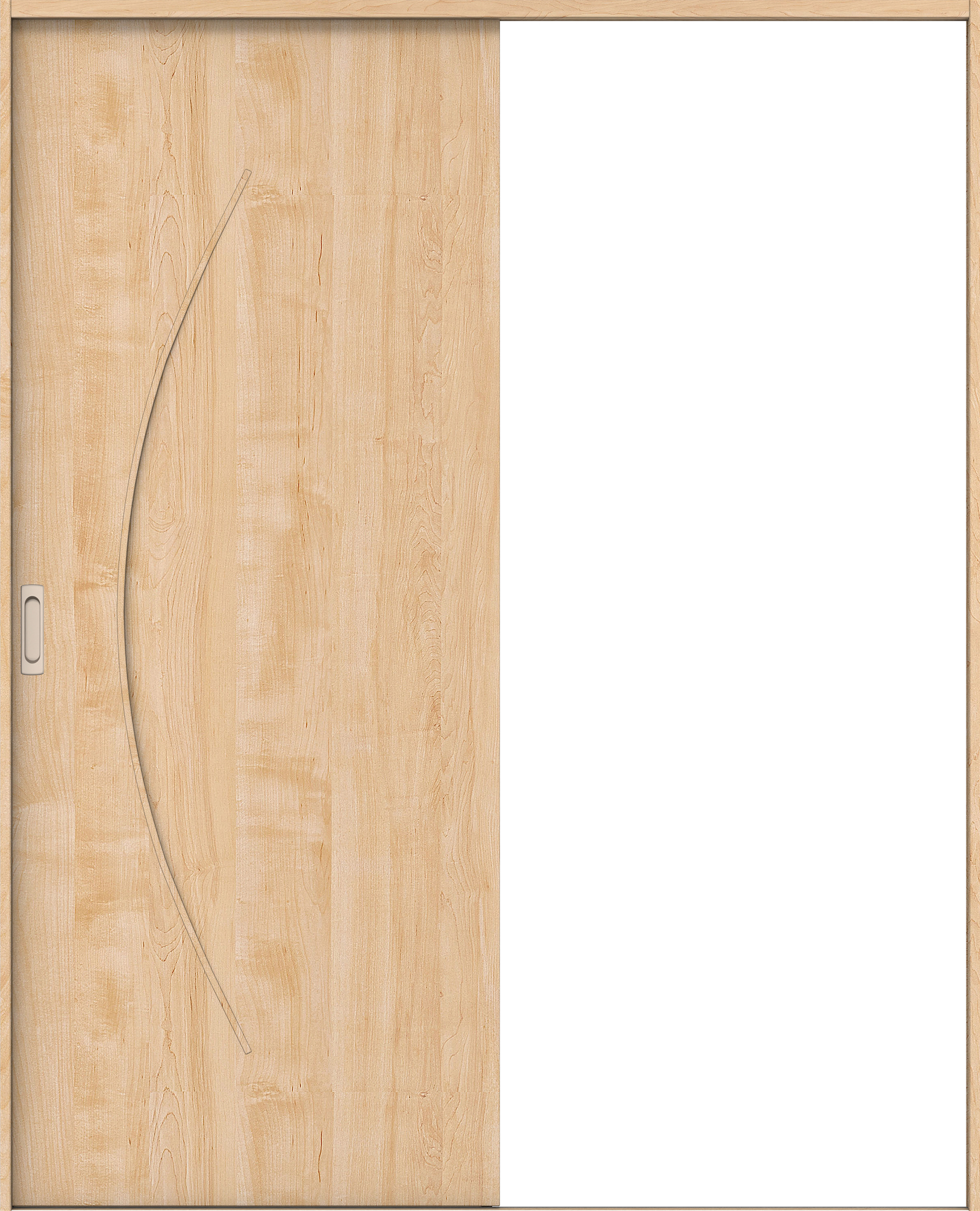 リビングドア　イエリア　引戸・片引　扉セット　Ｓ７デザイン　１６４５幅用　２０００高　〈ミルベージュ柄〉　左右兼用　錠なし　ラクラクローズ付