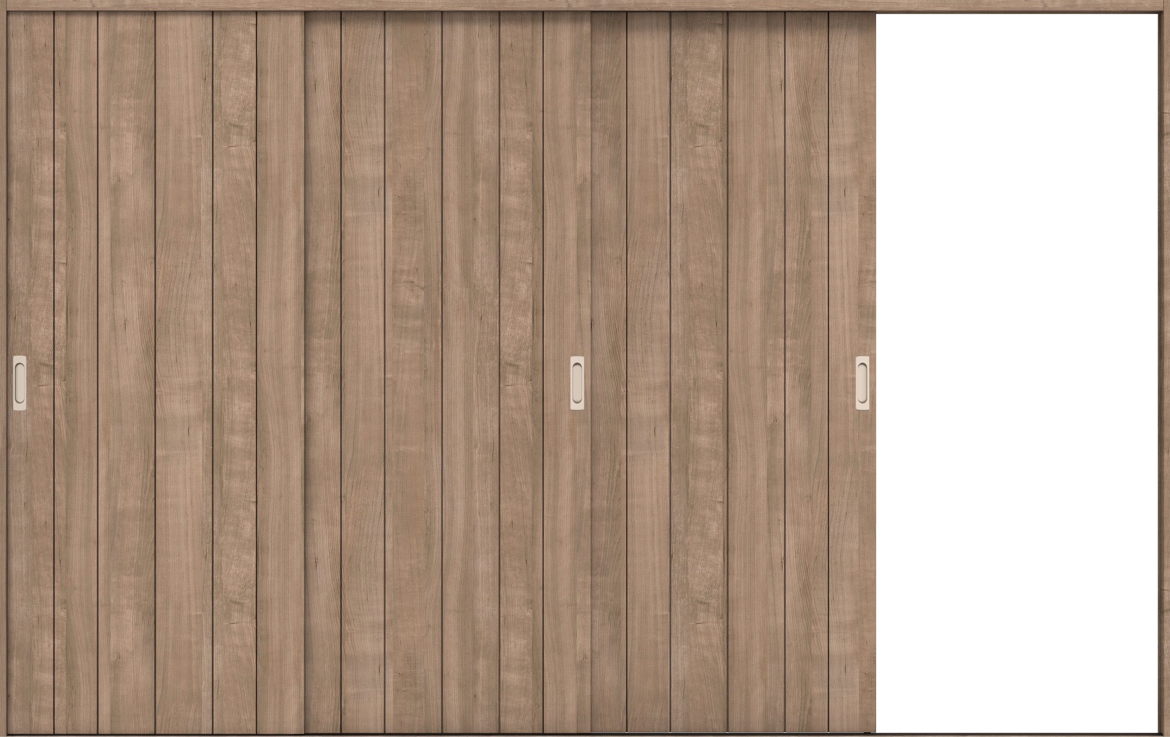 リビングドア　イエリア　引戸・３枚片引　扉セット　０Ｓデザイン　３２２９幅用　２０００高　〈トープグレー柄〉　右引用　錠なし　ラクラクローズ付