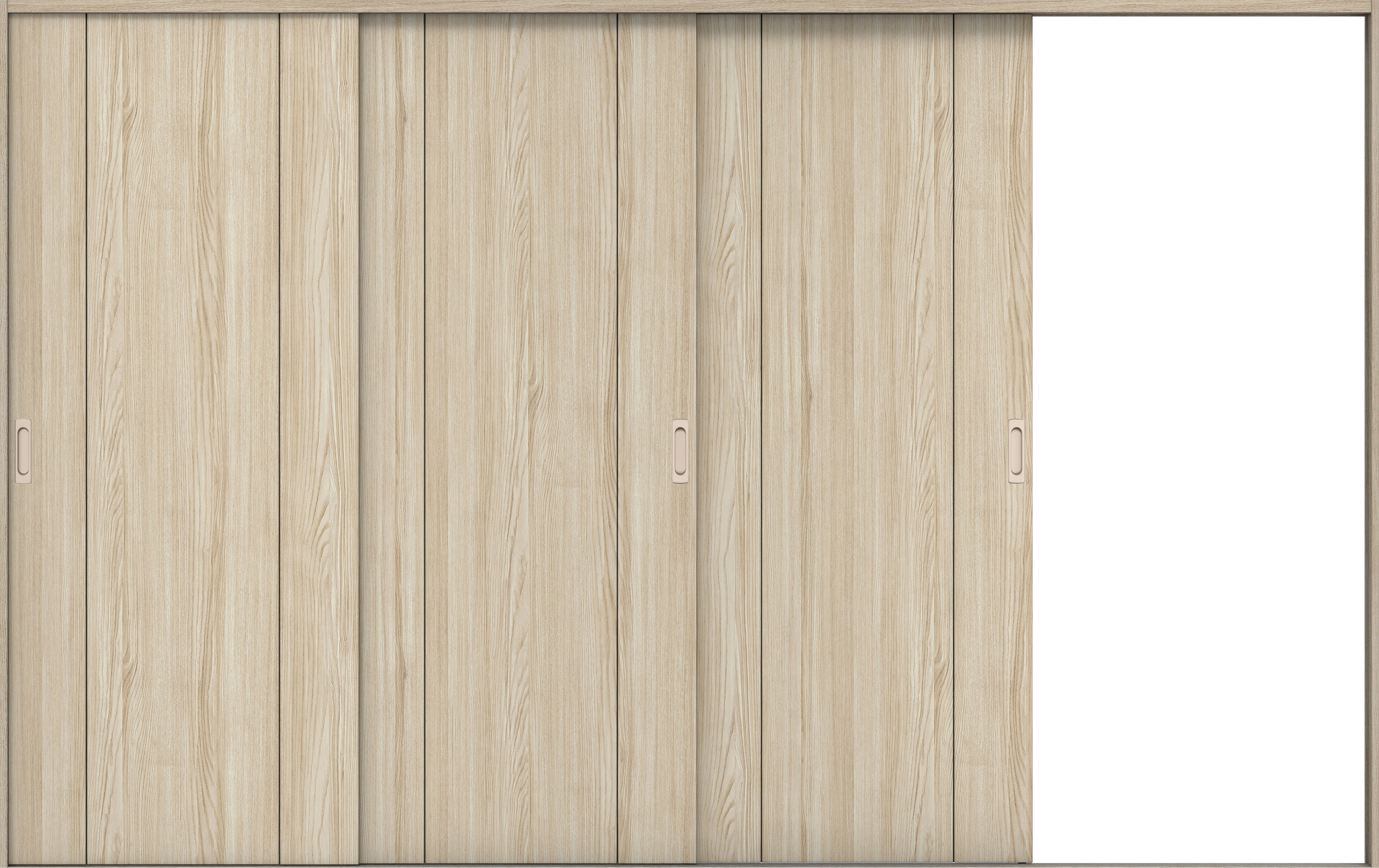 リビングドア　イエリア　引戸・３枚片引　扉セット　１Ｐデザイン　３２２９幅用　２０００高　〈ソフトグレージュ柄〉　右引用　錠なし　ラクラクローズ付