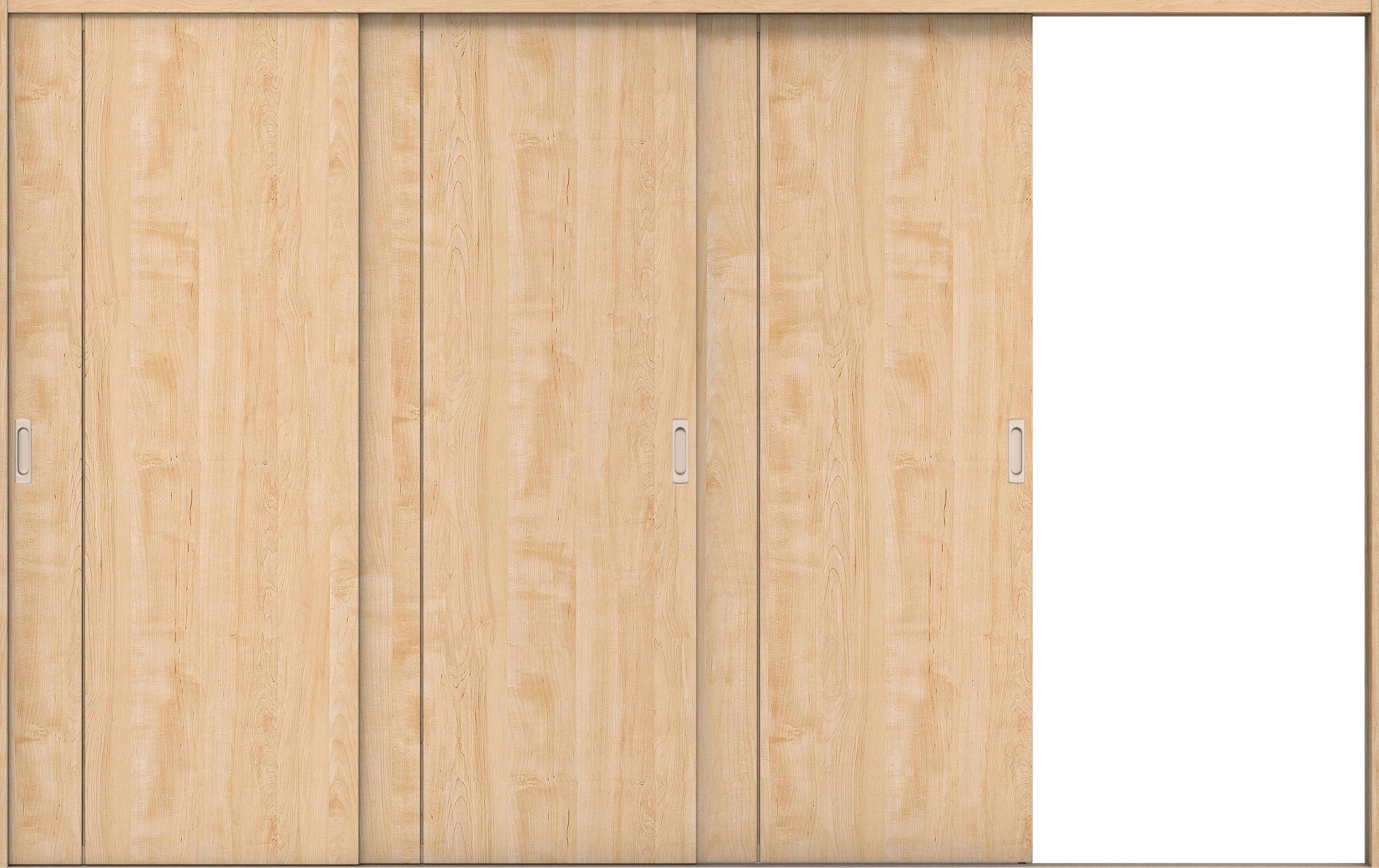 リビングドア　イエリア　引戸・３枚片引　扉セット　Ｂ１デザイン　３２２９幅用　２０００高　〈ミルベージュ柄〉　右引用　錠なし　ラクラクローズ付