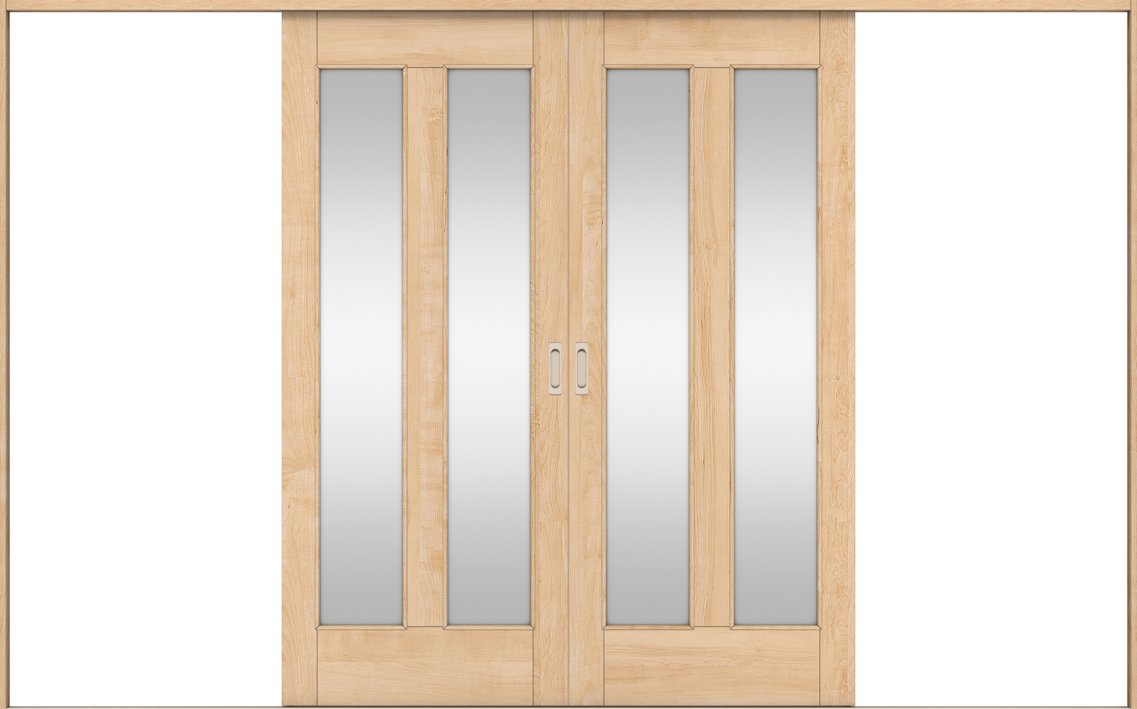 リビングドア　イエリア　引戸・引分　扉セット　０６デザイン　３２６６幅用　２０００高　〈ミルベージュ柄〉　左右兼用　錠なし　ラクラクローズ付