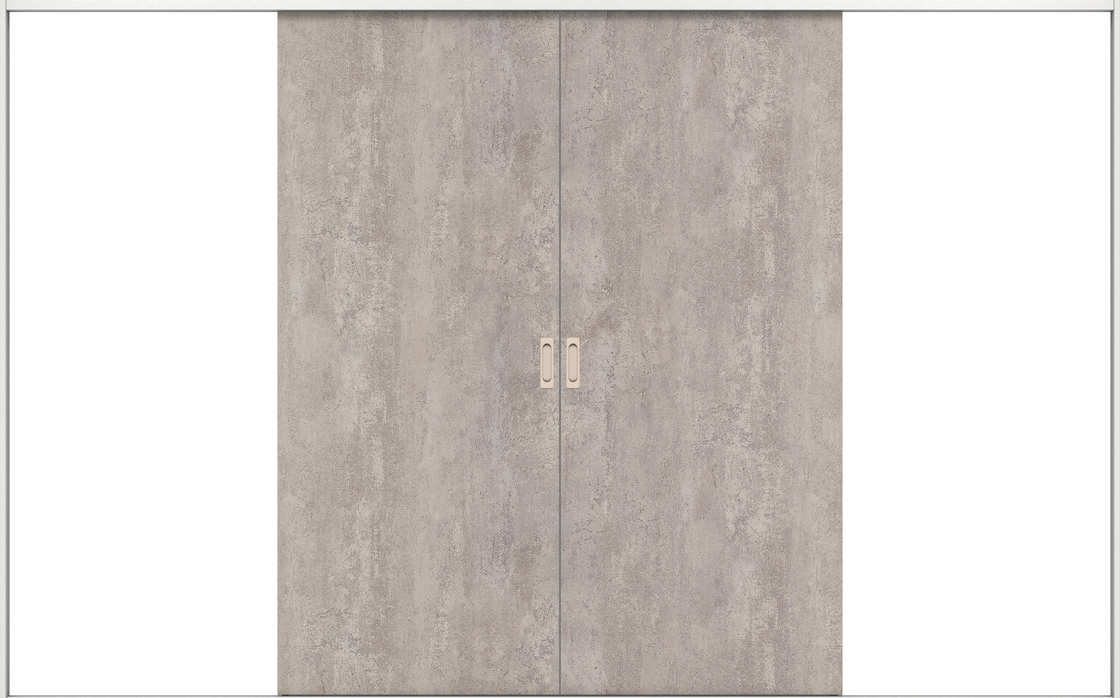 リビングドア　イエリア　引戸・引分　扉セット　００デザイン　３２６６幅用　２０００高　〈コンクリートグレー柄〉　左右兼用　錠なし　ラクラクローズ付