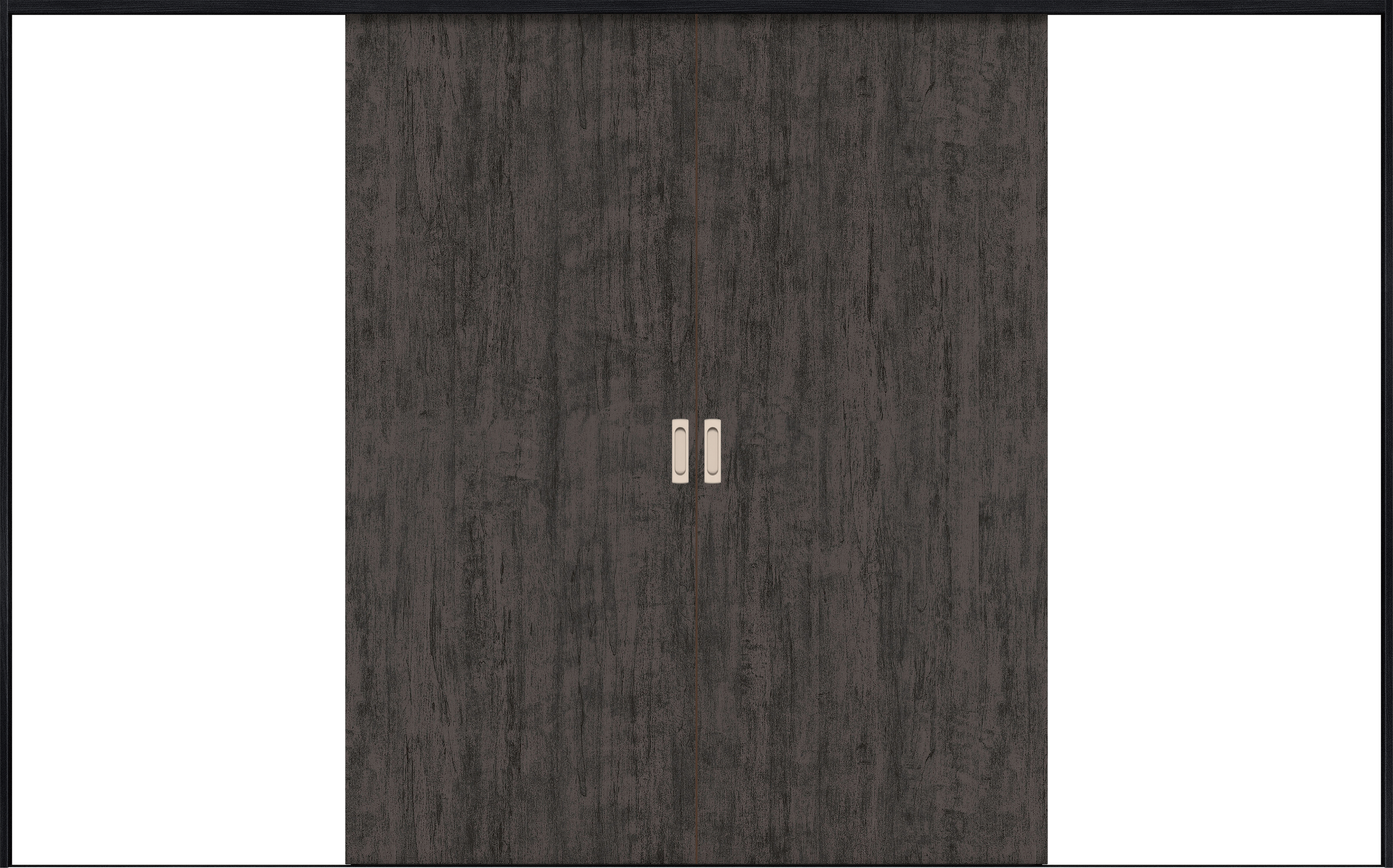 リビングドア　イエリア　引戸・引分　扉セット　００デザイン　３２６６幅用　２０００高　〈ドライブラック柄〉　左右兼用　錠なし　ラクラクローズ付