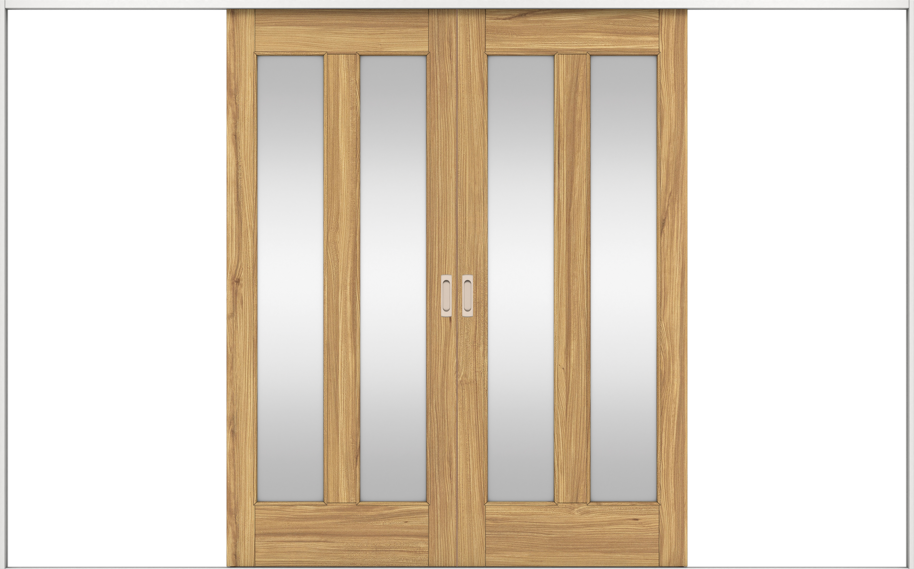 リビングドア　イエリア　引戸・引分　扉セット　０６デザイン　３２６６幅用　２０００高　〈シナモンブラウン柄〉　左右兼用　錠なし　ラクラクローズ付