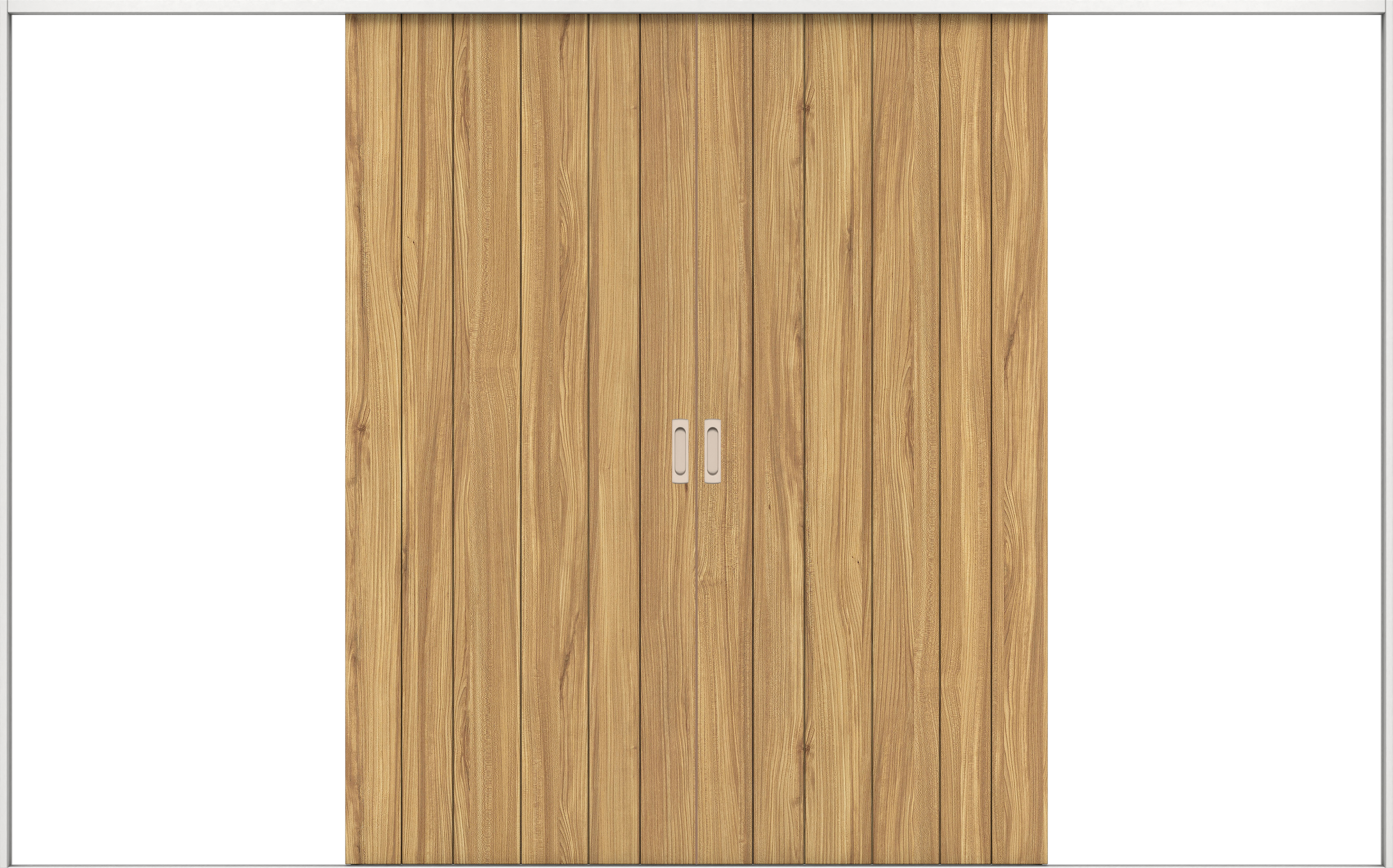 リビングドア　イエリア　引戸・引分　扉セット　０Ｓデザイン　３２６６幅用　２０００高　〈シナモンブラウン柄〉　左右兼用　錠なし　ラクラクローズ付