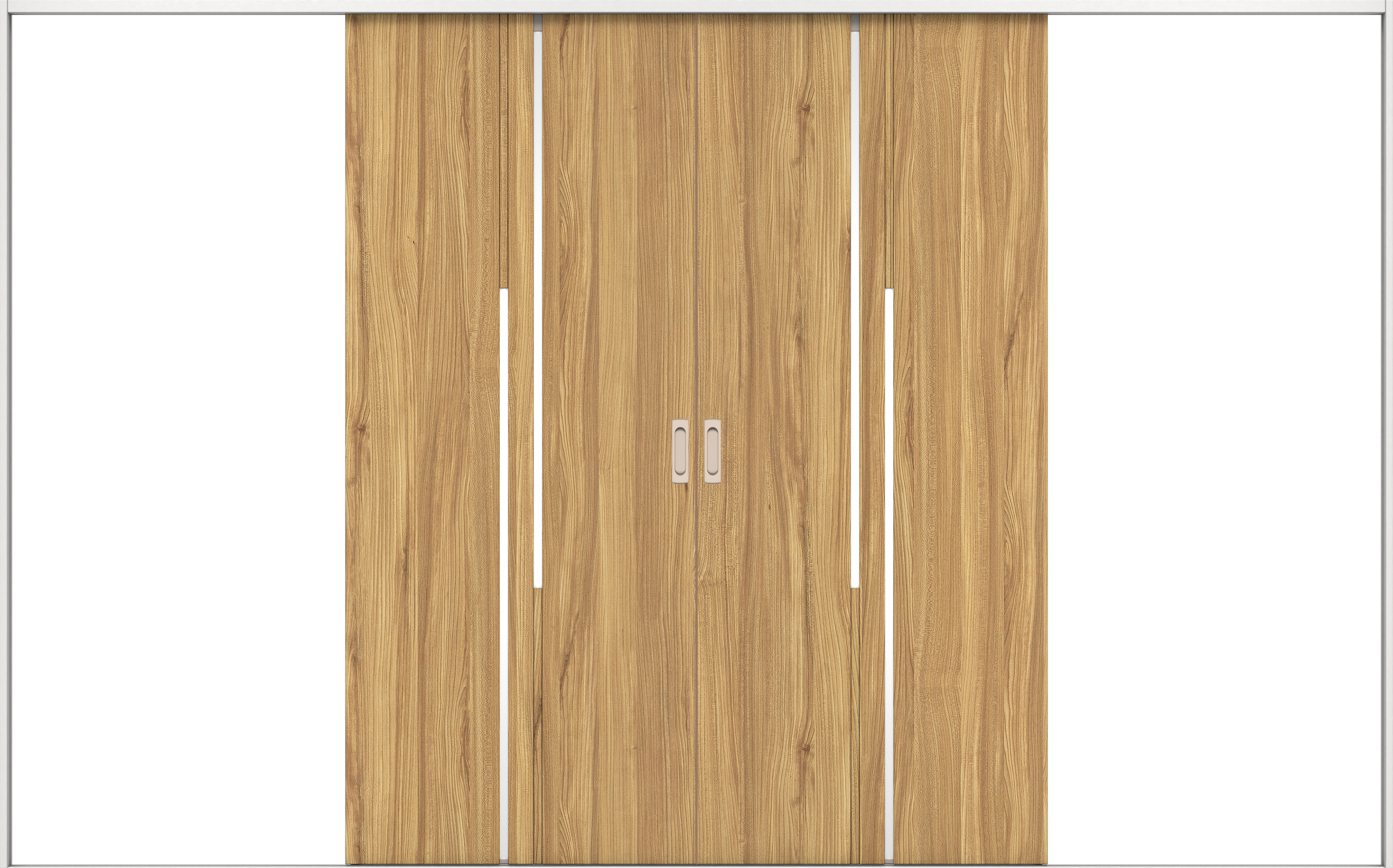 リビングドア　イエリア　引戸・引分　扉セット　７Ｐデザイン　３２６６幅用　２０００高　〈シナモンブラウン柄〉　左右兼用　錠なし　ラクラクローズ付