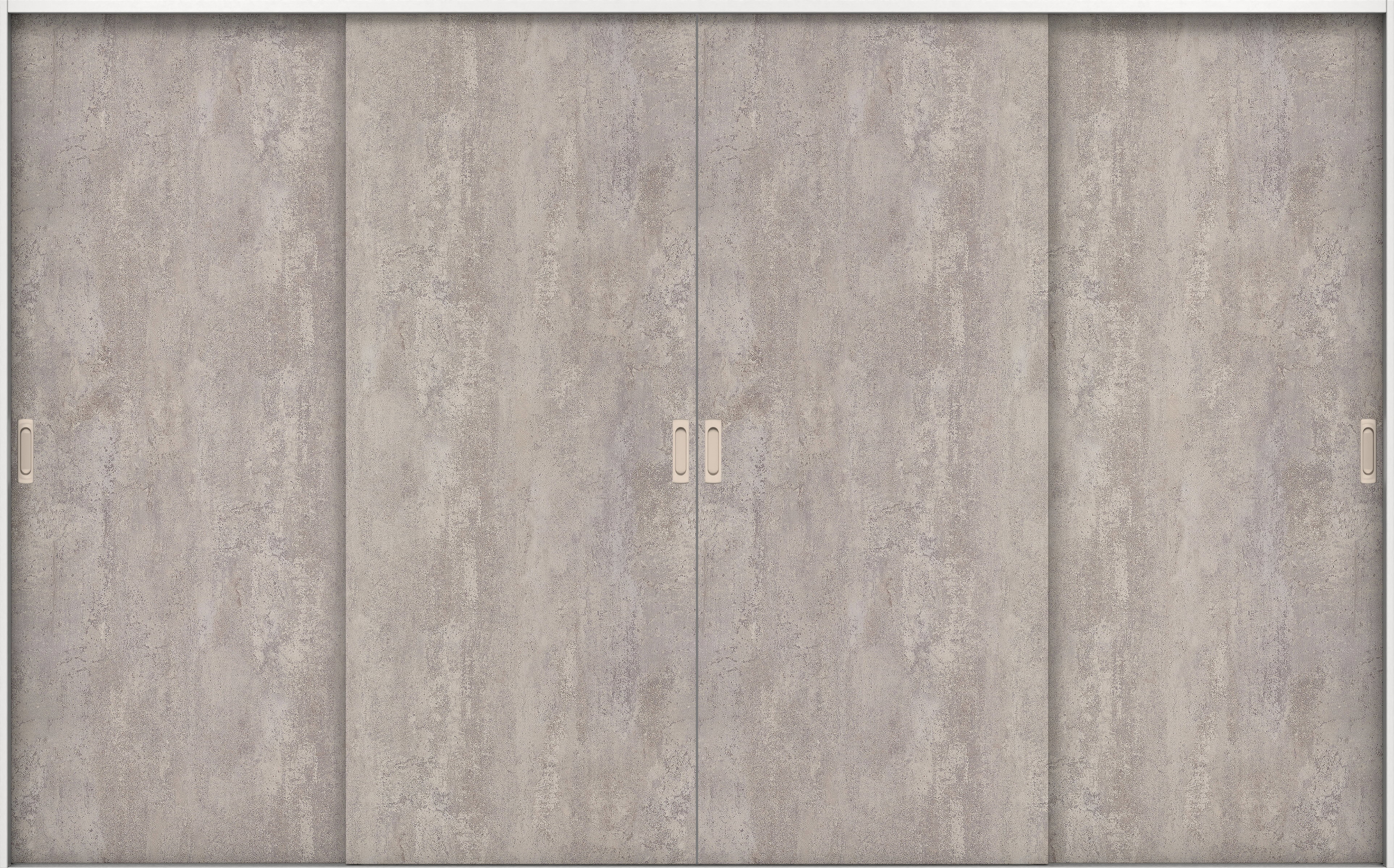 リビングドア　イエリア　引戸・４枚引違　扉セット　００デザイン　３２６６幅用　２０００高　〈コンクリートグレー柄〉　左右兼用　錠なし　ラクラクローズ付