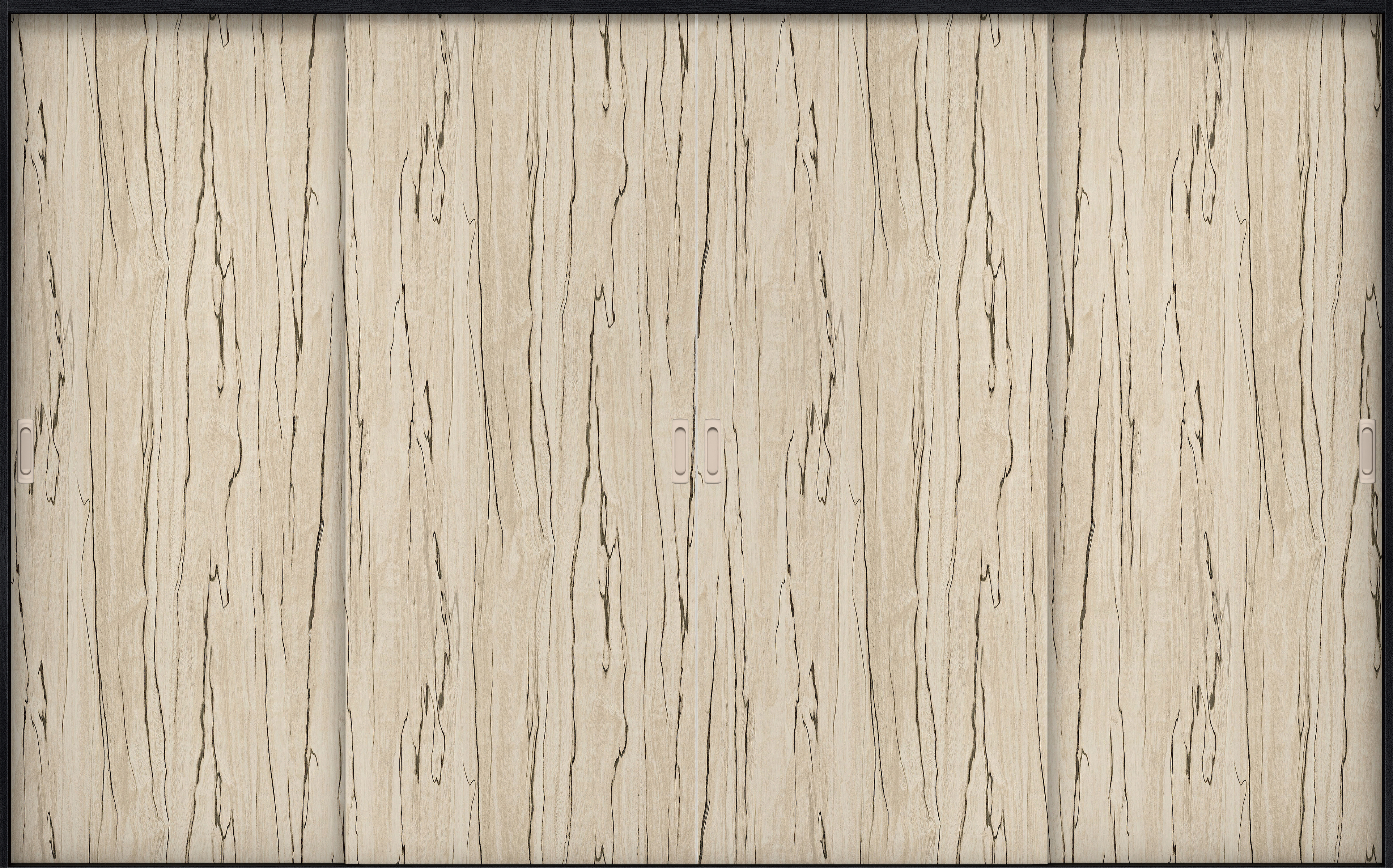 リビングドア　イエリア　引戸・４枚引違　扉セット　００デザイン　３２６６幅用　２０００高　〈スロウベージュ柄〉　左右兼用　錠なし　ラクラクローズ付