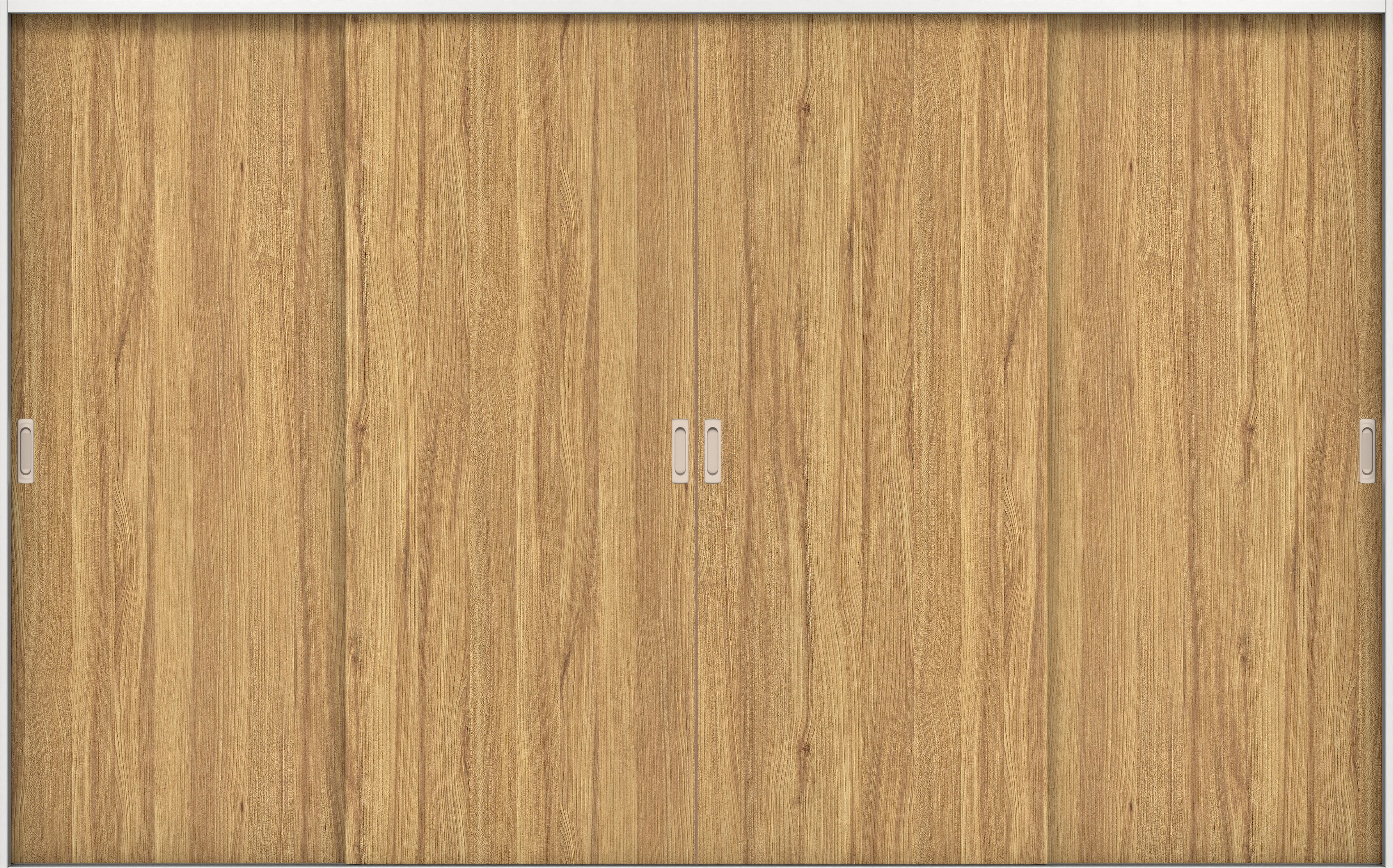 リビングドア　イエリア　引戸・４枚引違　扉セット　００デザイン　３２６６幅用　２０００高　〈シナモンブラウン柄〉　左右兼用　錠なし　ラクラクローズ付