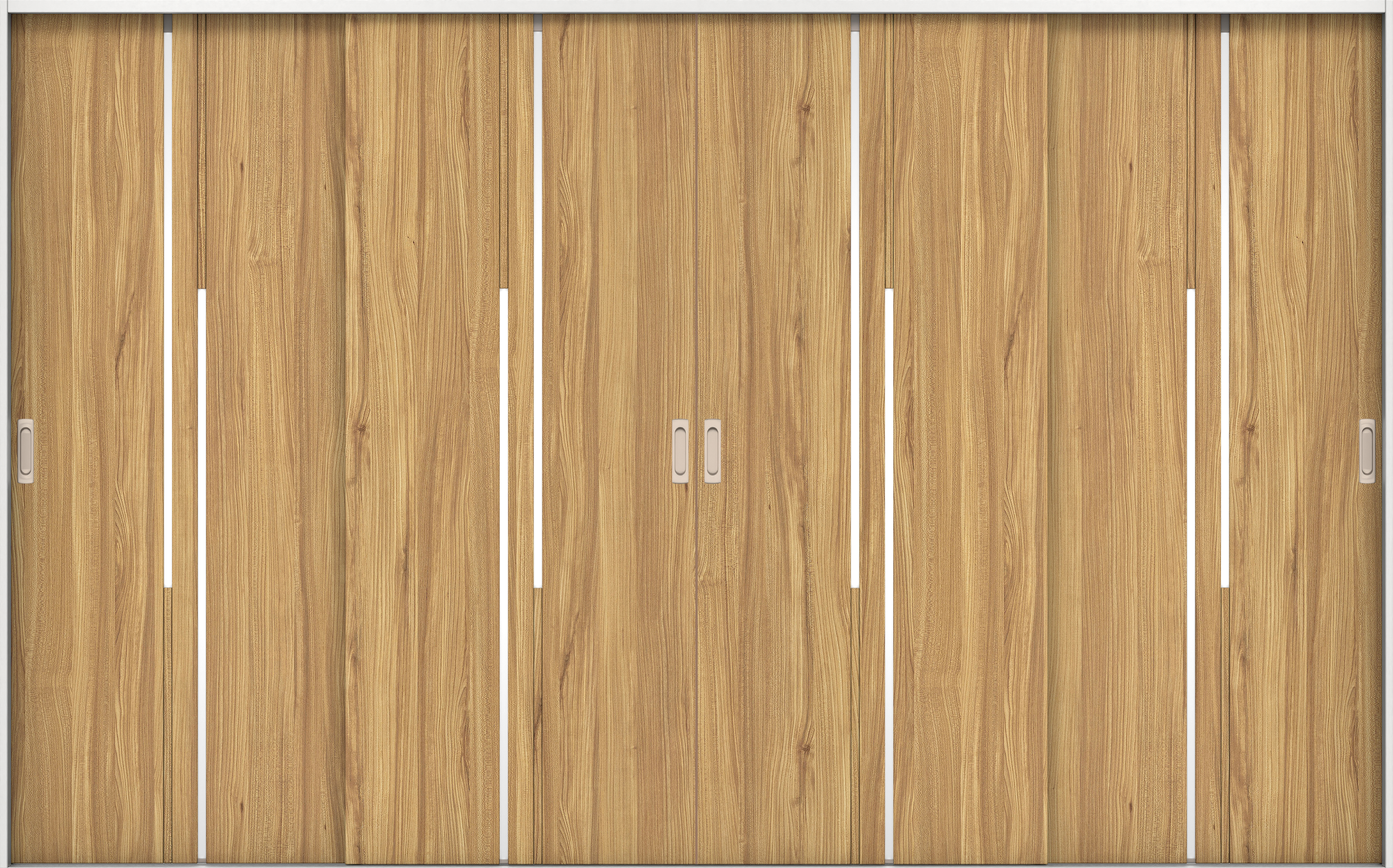 リビングドア　イエリア　引戸・４枚引違　扉セット　７Ｐデザイン　３２６６幅用　２０００高　〈シナモンブラウン柄〉　左右兼用　錠なし　ラクラクローズ付