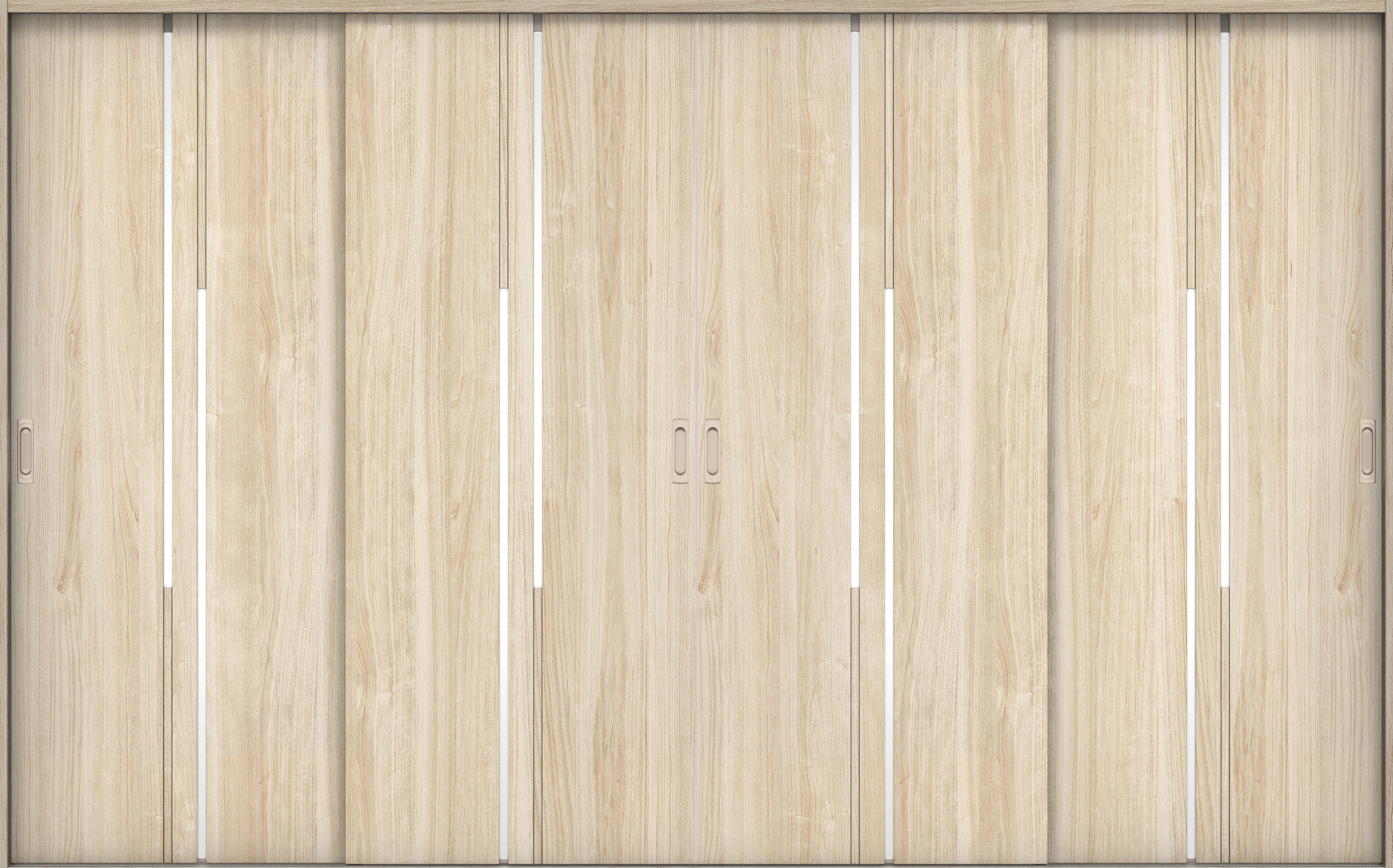 リビングドア　イエリア　引戸・４枚引違　扉セット　７Ｐデザイン　３２６６幅用　２０００高　〈コットンベージュ柄〉　左右兼用　錠なし　ラクラクローズ付