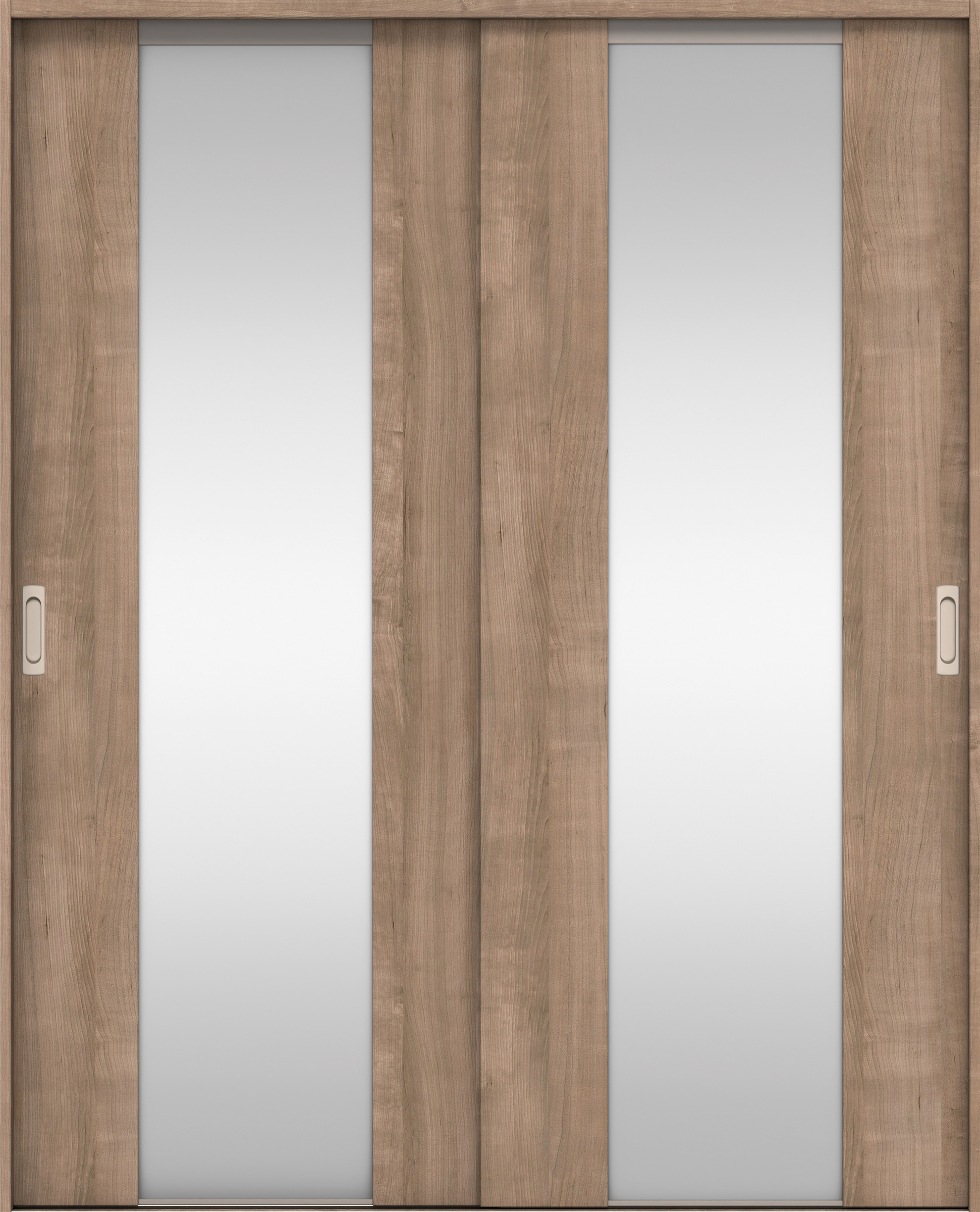 リビングドア　イエリア　引戸・引違　扉セット　４Ｐデザイン　１６４５幅用　２０００高　〈トープグレー柄〉　左右兼用　錠なし　ラクラクローズ付