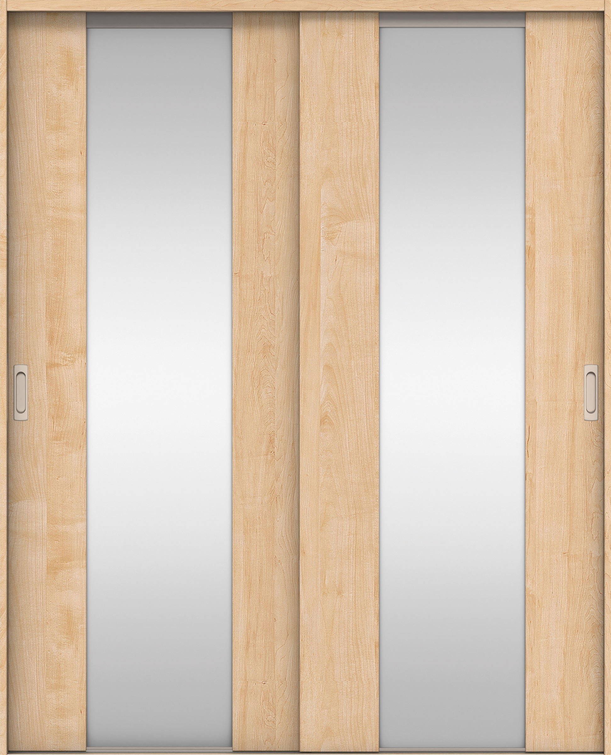 リビングドア　イエリア　引戸・引違　扉セット　４Ｐデザイン　１６４５幅用　２０００高　〈ミルベージュ柄〉　左右兼用　錠なし　ラクラクローズ付