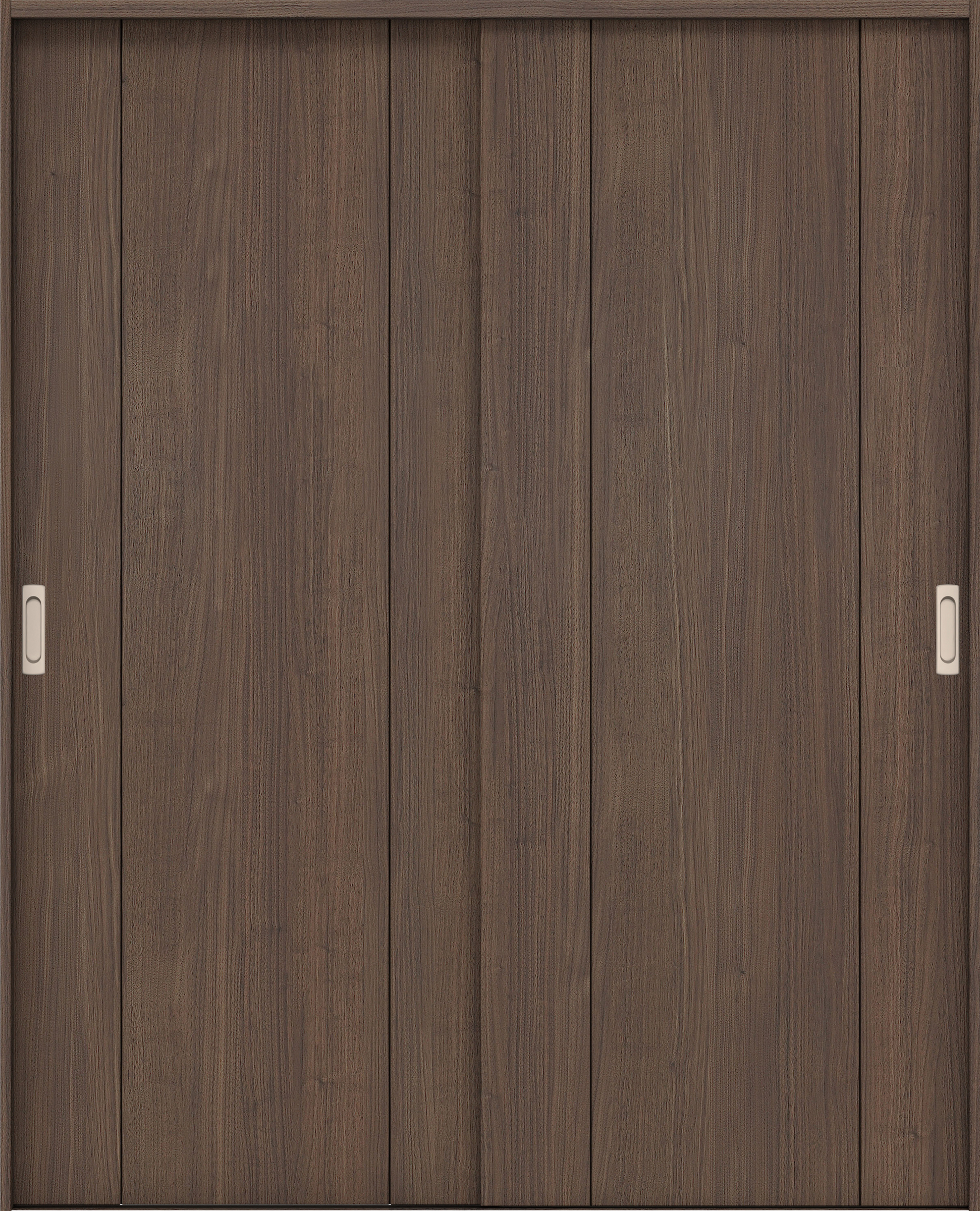 リビングドア　イエリア　引戸・引違　扉セット　１Ｐデザイン　１６４５幅用　２０００高　〈ダルブラウン柄〉　左右兼用　錠なし　ラクラクローズ付