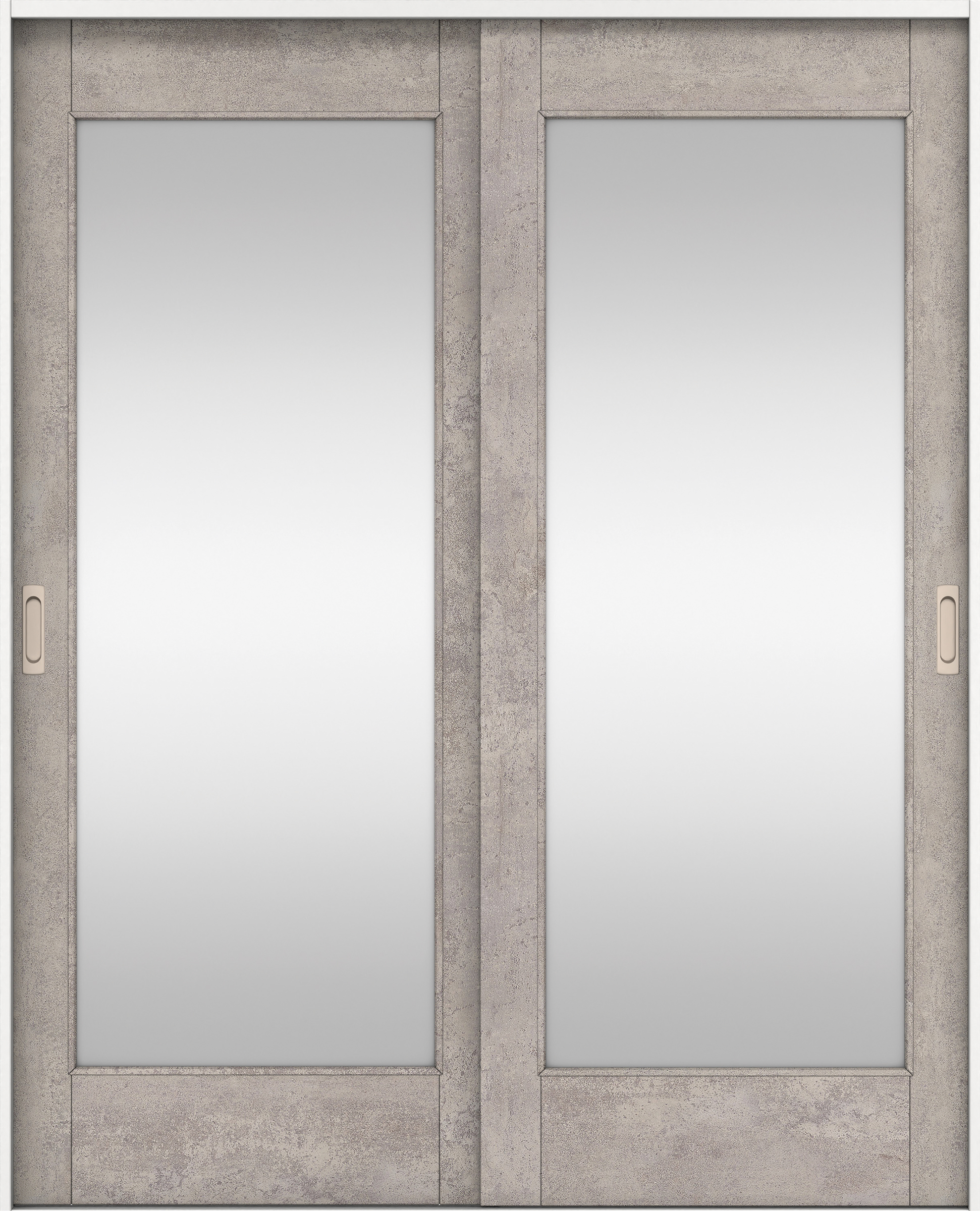リビングドア　イエリア　引戸・引違　扉セット　２１デザイン　１７４５幅用　２０００高　〈コンクリートグレー柄〉　左右兼用　錠なし　ラクラクローズ付