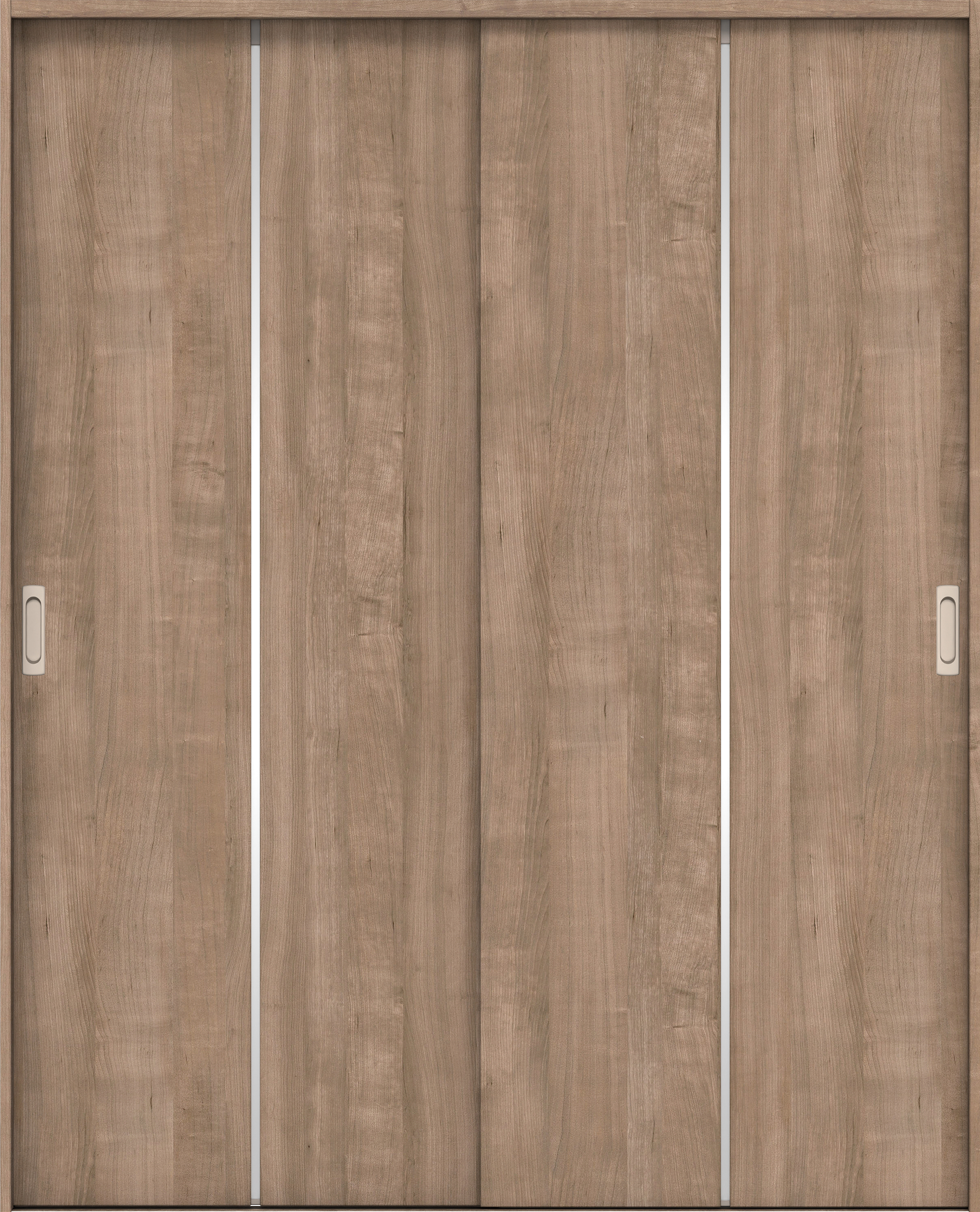 リビングドア　イエリア　引戸・引違　扉セット　６Ｐデザイン　１７４５幅用　２０００高　〈トープグレー柄〉　左右兼用　錠なし　ラクラクローズ付