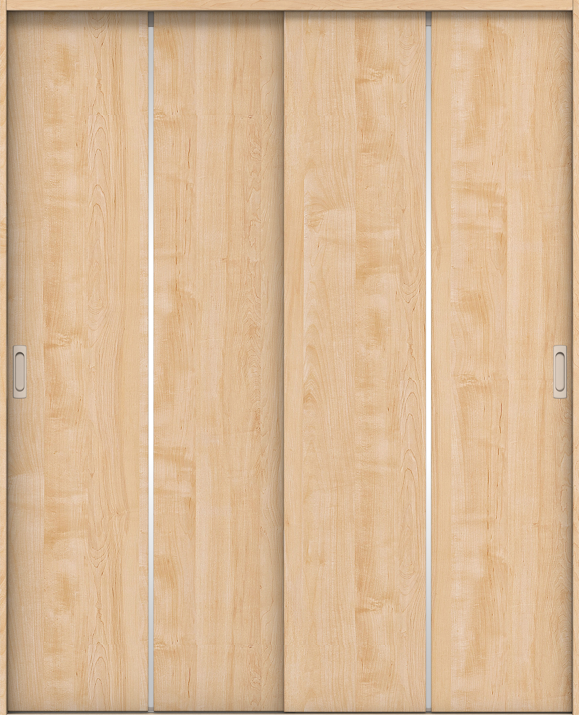 リビングドア　イエリア　引戸・引違　扉セット　６Ｐデザイン　１７４５幅用　２０００高　〈ミルベージュ柄〉　左右兼用　錠なし　ラクラクローズ付