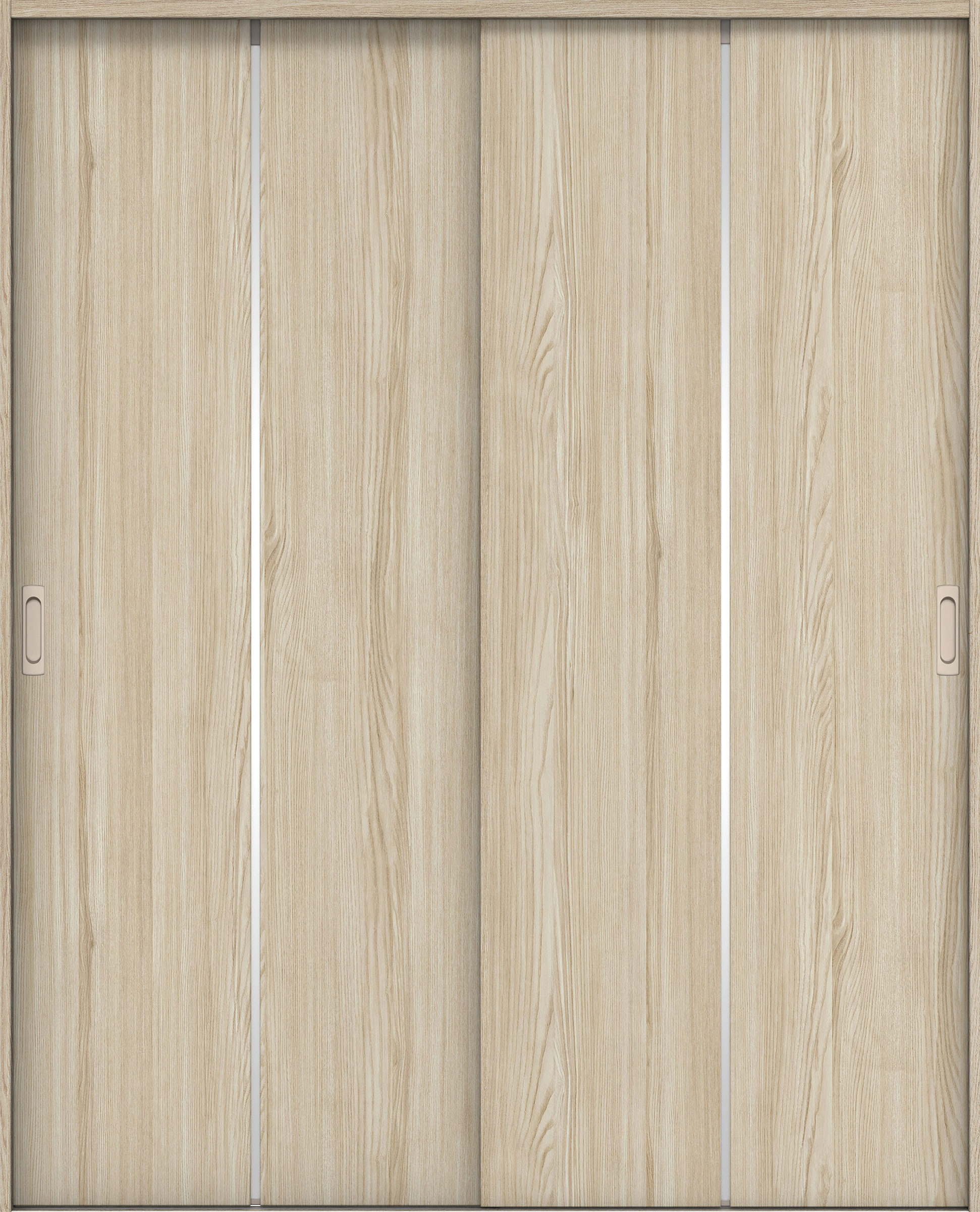 リビングドア　イエリア　引戸・引違　扉セット　６Ｐデザイン　１７４５幅用　２０００高　〈ソフトグレージュ柄〉　左右兼用　錠なし　ラクラクローズ付