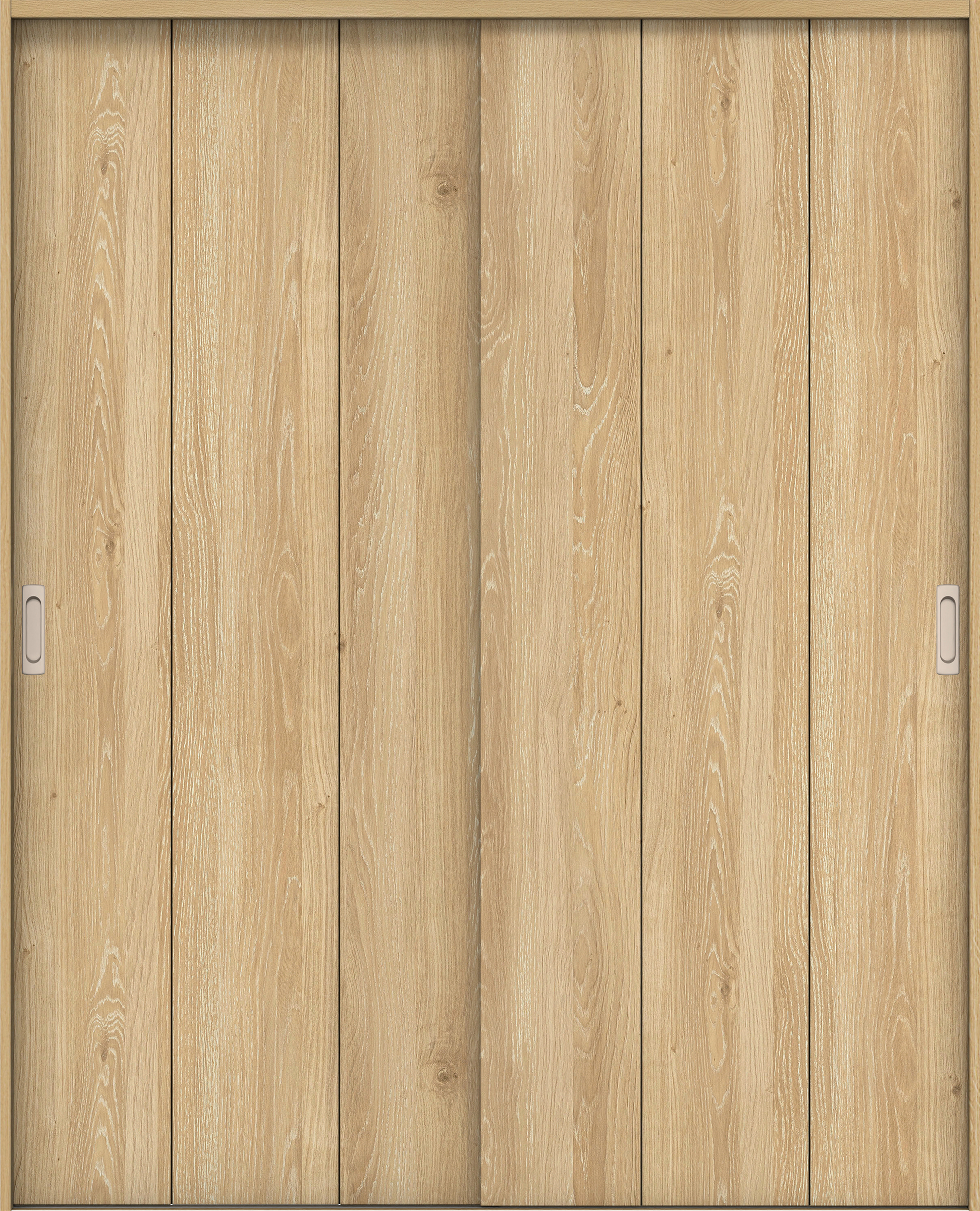 リビングドア　イエリア　引戸・引違　扉セット　Ｇ１デザイン　１７４５幅用　２０００高　〈ミルキーオーカー柄〉　左右兼用　錠なし　ラクラクローズ付