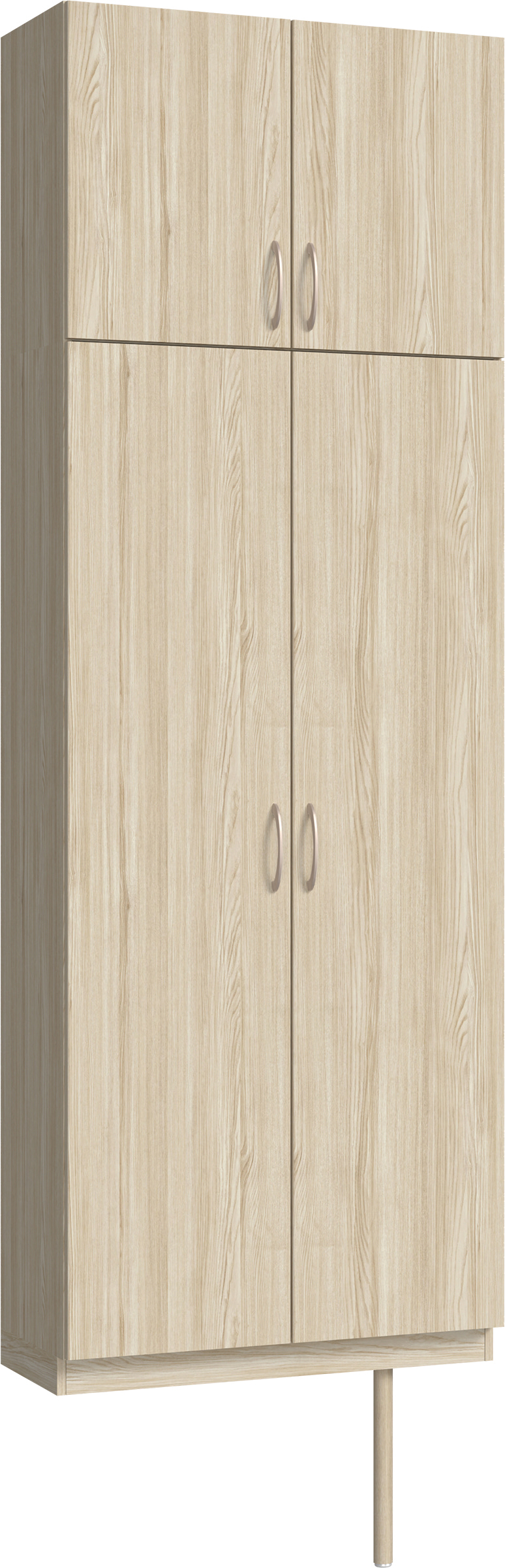 玄関収納　イエリア　開き戸ユニット　フラット縦木目　Ｓ２４　トールＰＬＡＮ　シューズ収納　ウッド扉　８００幅　〈ソフトグレージュ柄〉　ハンドルラウンド型〈Ｔシルバー色〉