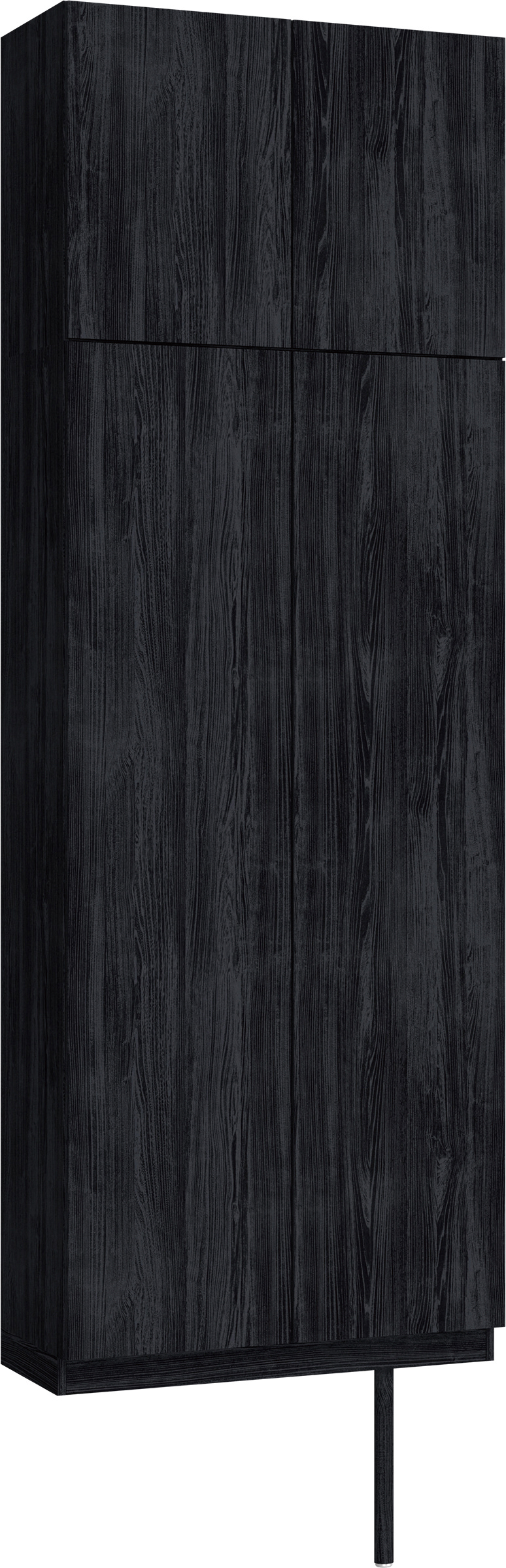 玄関収納　イエリア　開き戸ユニット　フラット縦木目　Ｓ２４　トールＰＬＡＮ　シューズ収納　ウッド扉　８００幅　〈モスブラック柄〉　ハンドルレス