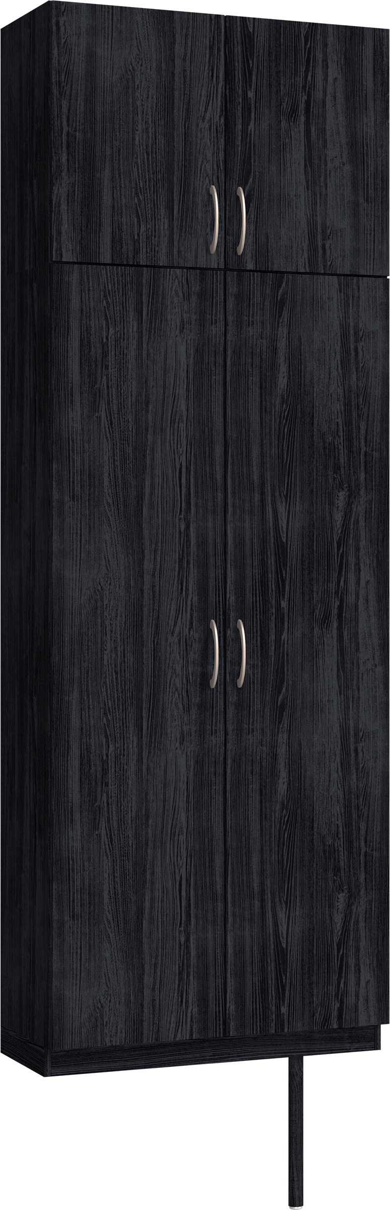 玄関収納　イエリア　開き戸ユニット　フラット縦木目　Ｓ２４　トールＰＬＡＮ　シューズ収納　ウッド扉　８００幅　〈モスブラック柄〉　ハンドルラウンド型〈Ｔシルバー色〉