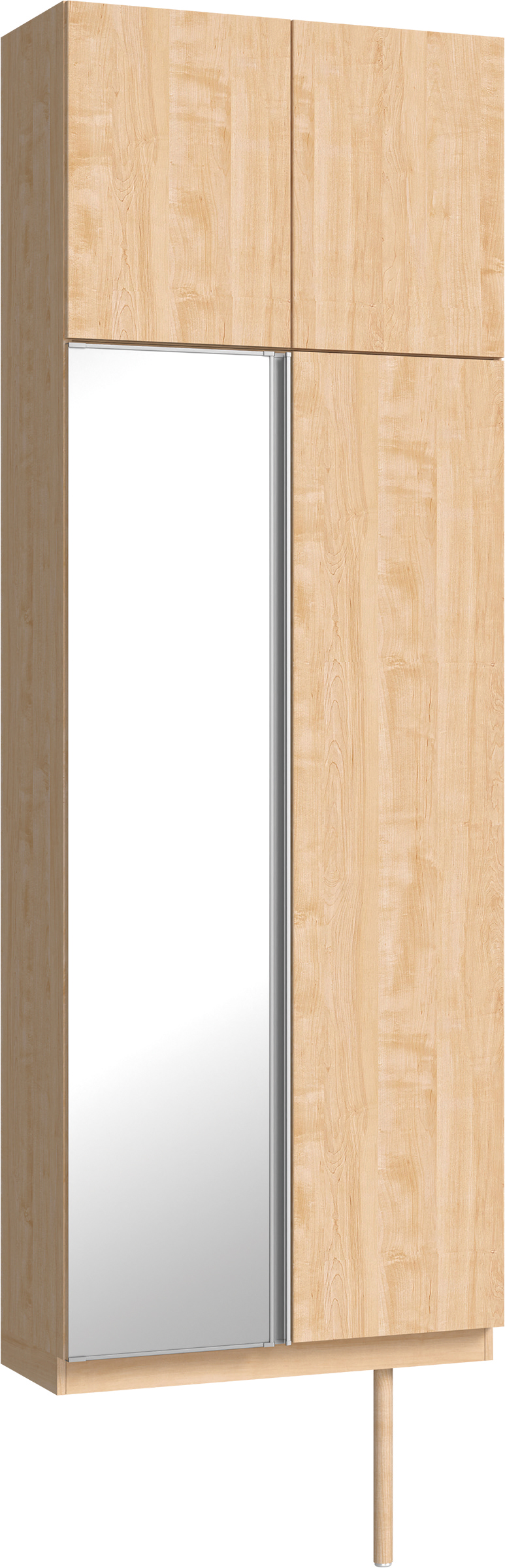 玄関収納　イエリア　開き戸ユニット　フラット縦木目　Ｓ２５　トールＰＬＡＮ　シューズ収納　ミラー扉　８００幅　〈ミルベージュ柄〉　ハンドルレス