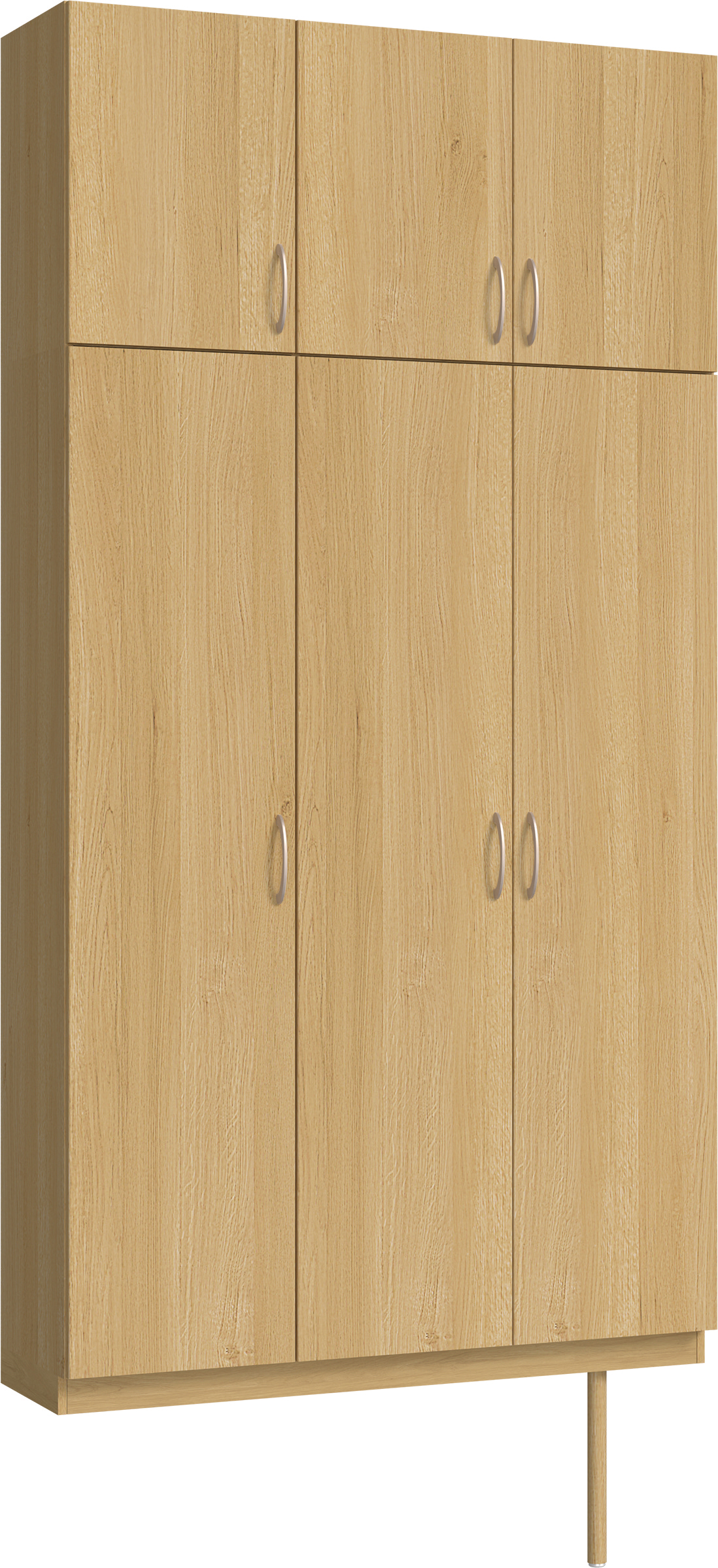 玄関収納　イエリア　開き戸ユニット　フラット縦木目　Ｓ３０　トールＰＬＡＮ　シューズ収納　ウッド扉　１２００幅　〈ライトオーカー柄〉　ハンドルラウンド型〈Ｔシルバー色〉