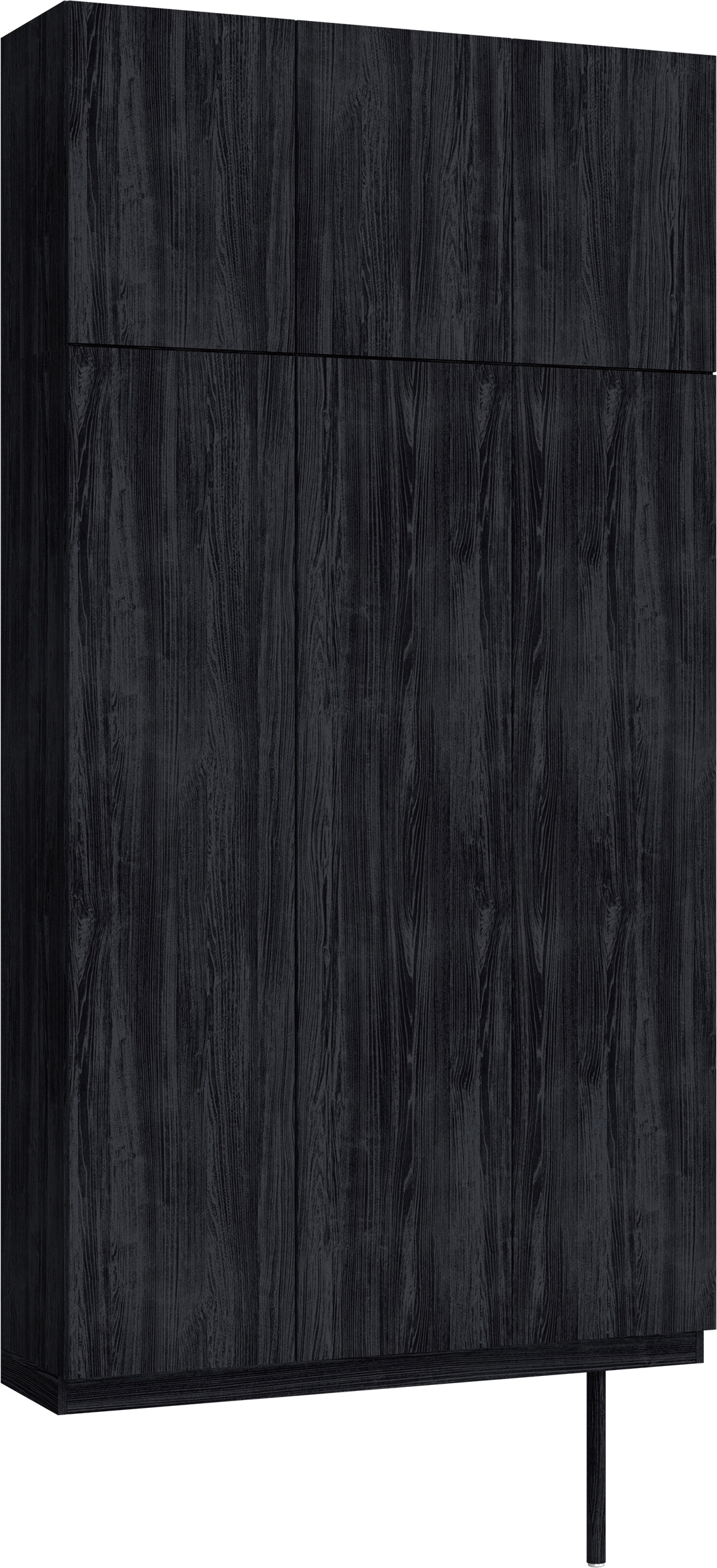 玄関収納　イエリア　開き戸ユニット　フラット縦木目　Ｓ３０　トールＰＬＡＮ　シューズ収納　ウッド扉　１２００幅　〈モスブラック柄〉　ハンドルレス