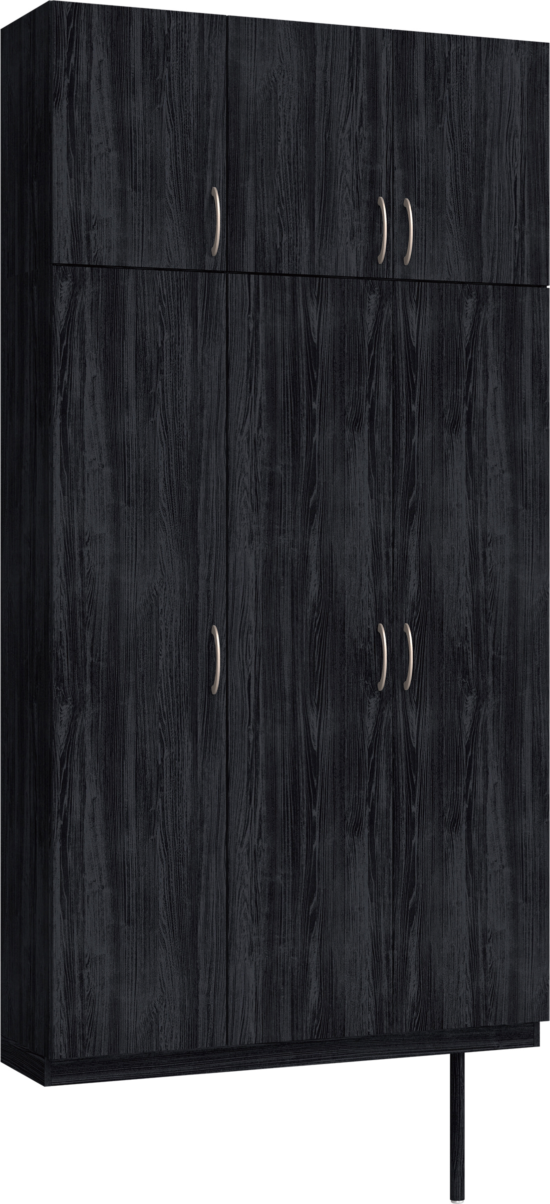 玄関収納　イエリア　開き戸ユニット　フラット縦木目　Ｓ３０　トールＰＬＡＮ　シューズ収納　ウッド扉　１２００幅　〈モスブラック柄〉　ハンドルラウンド型〈Ｔシルバー色〉